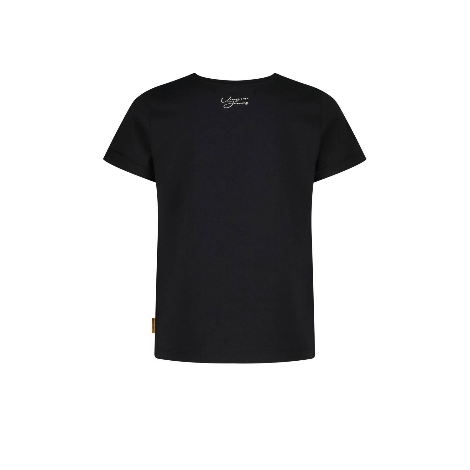 Vingino T-shirt Hafsa met printopdruk zwart