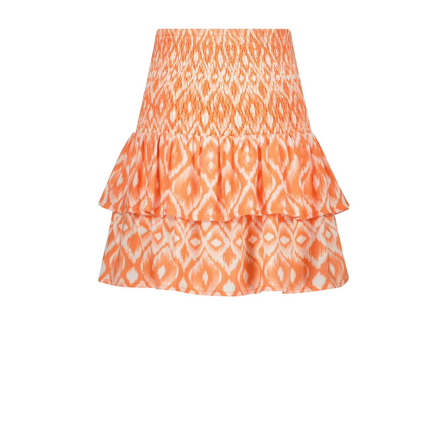 Vingino rok Quarry met all over print licht neonoranje wit
