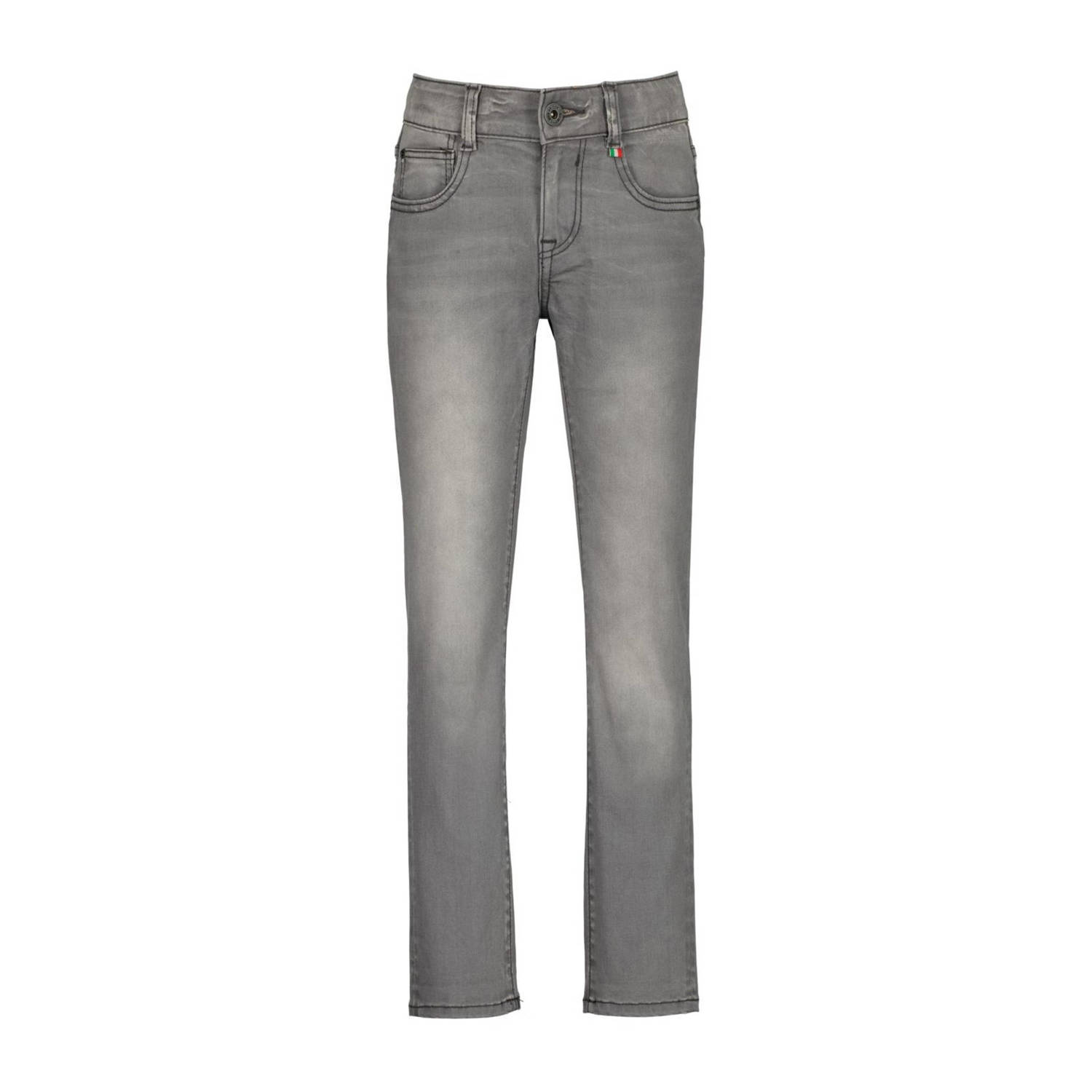 VINGINO skinny jeans Aron light grey Grijs Jongens Stretchdenim Effen 128