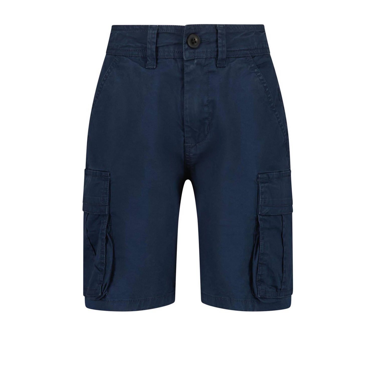 VINGINO regular fit cargo short Riof donkerblauw Korte broek Jongens Stretchkatoen 128