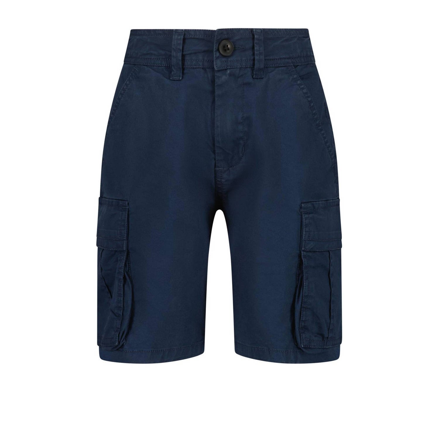 VINGINO regular fit cargo short Riof donkerblauw Korte broek Jongens Stretchkatoen 140