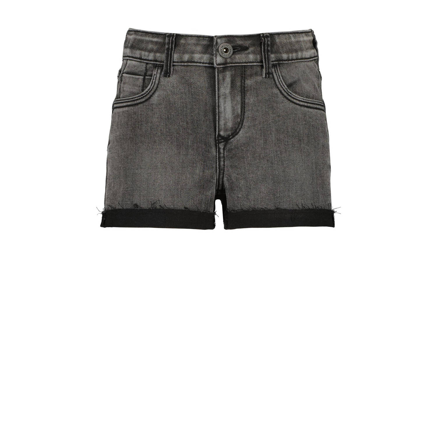 VINGINO denim short Diletta dark grey vintage Korte broek Grijs Meisjes Stretchdenim 134