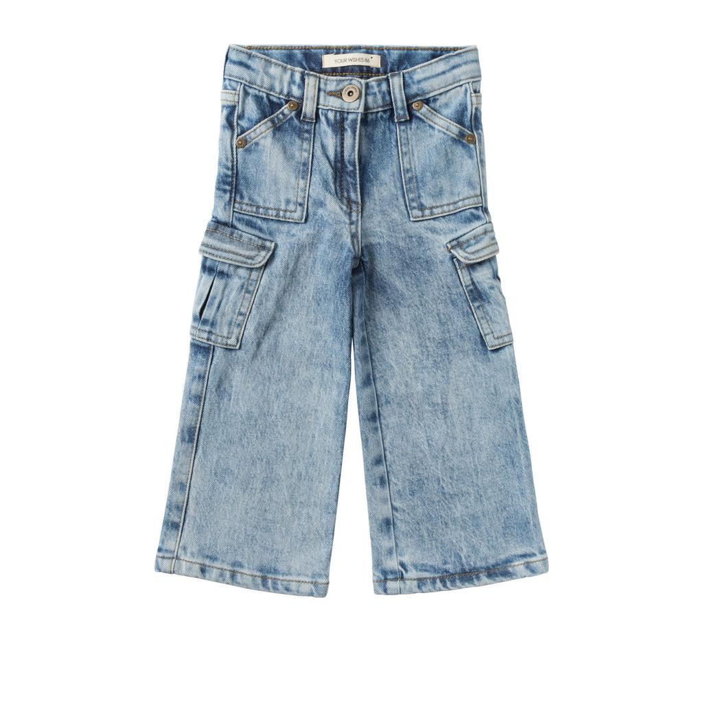 Medium blue denim jongens Your Wishes regular fit jeans Parker van stretchdenim met effen