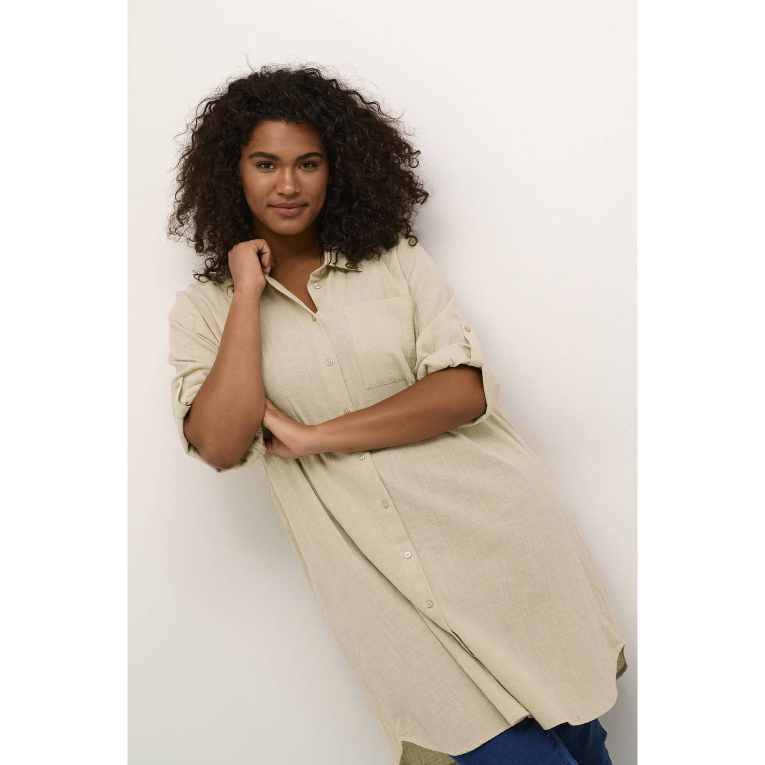 Kaffe Curve tuniek zand