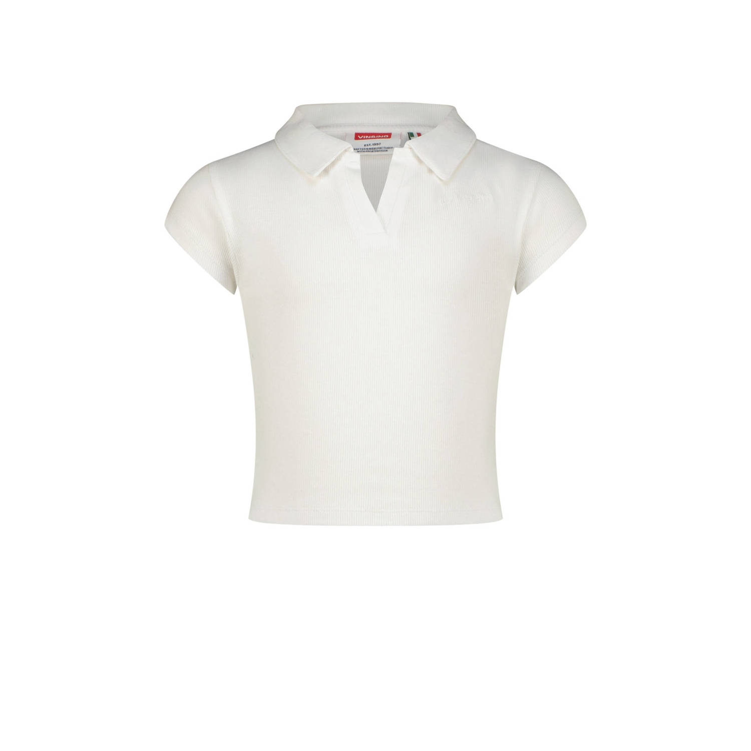 VINGINO polo wit Meisjes Polyester Polokraag Effen 128