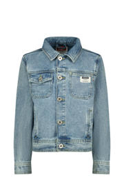 thumbnail: Light blue denim jongens Vingino spijkerjas van denim met effen, lange mouwen, klassieke kraag en knoopsluiting