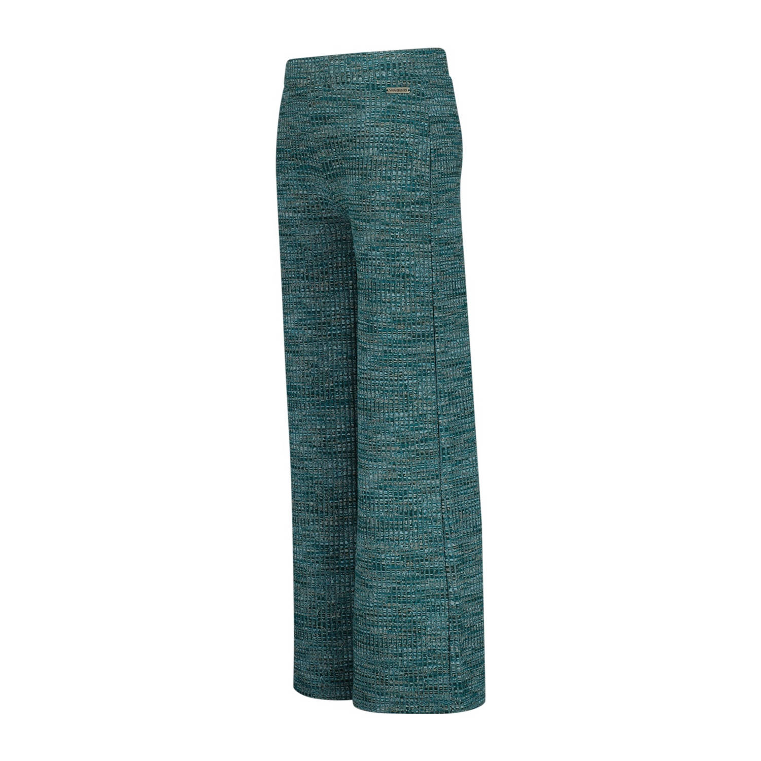 Vingino gemêleerde wide leg broek petrol