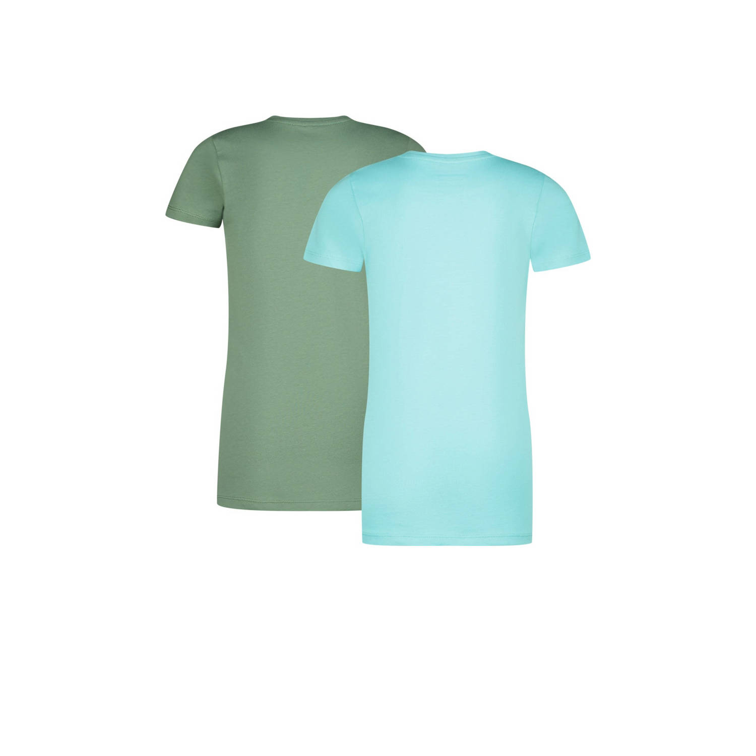 Vingino T-shirt set van 2 zachtgroen aquablauw