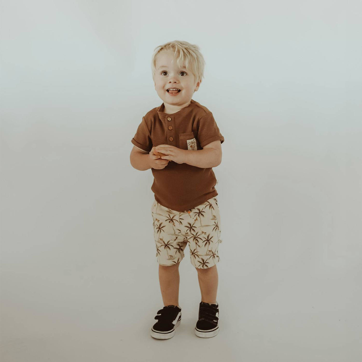 Your Wishes sweatshort Elon met all over print ecru bruin