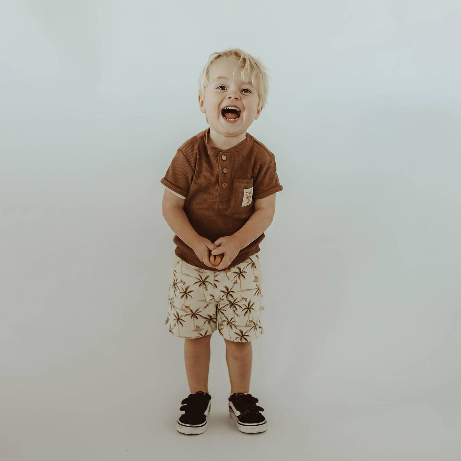 Your Wishes sweatshort Elon met all over print ecru bruin