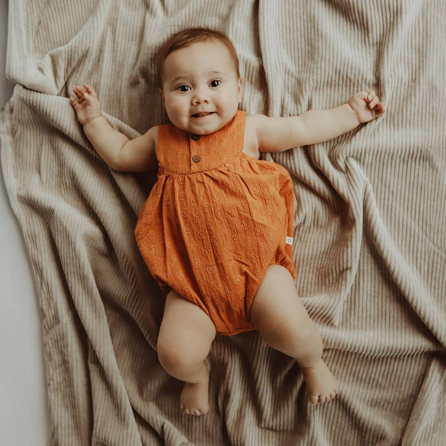 Your Wishes romper oranjebruin