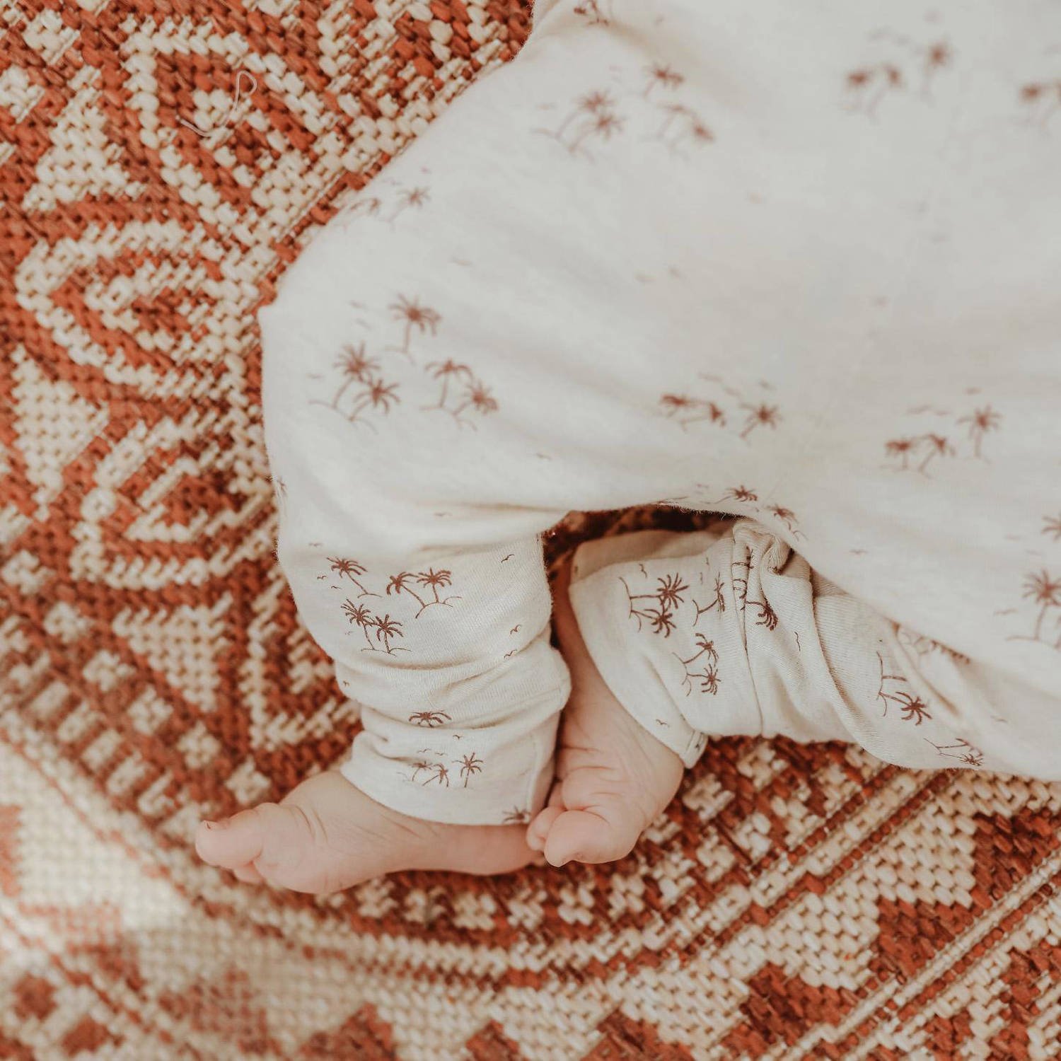Your Wishes baby regular fit broek Calle met all over print offwhite