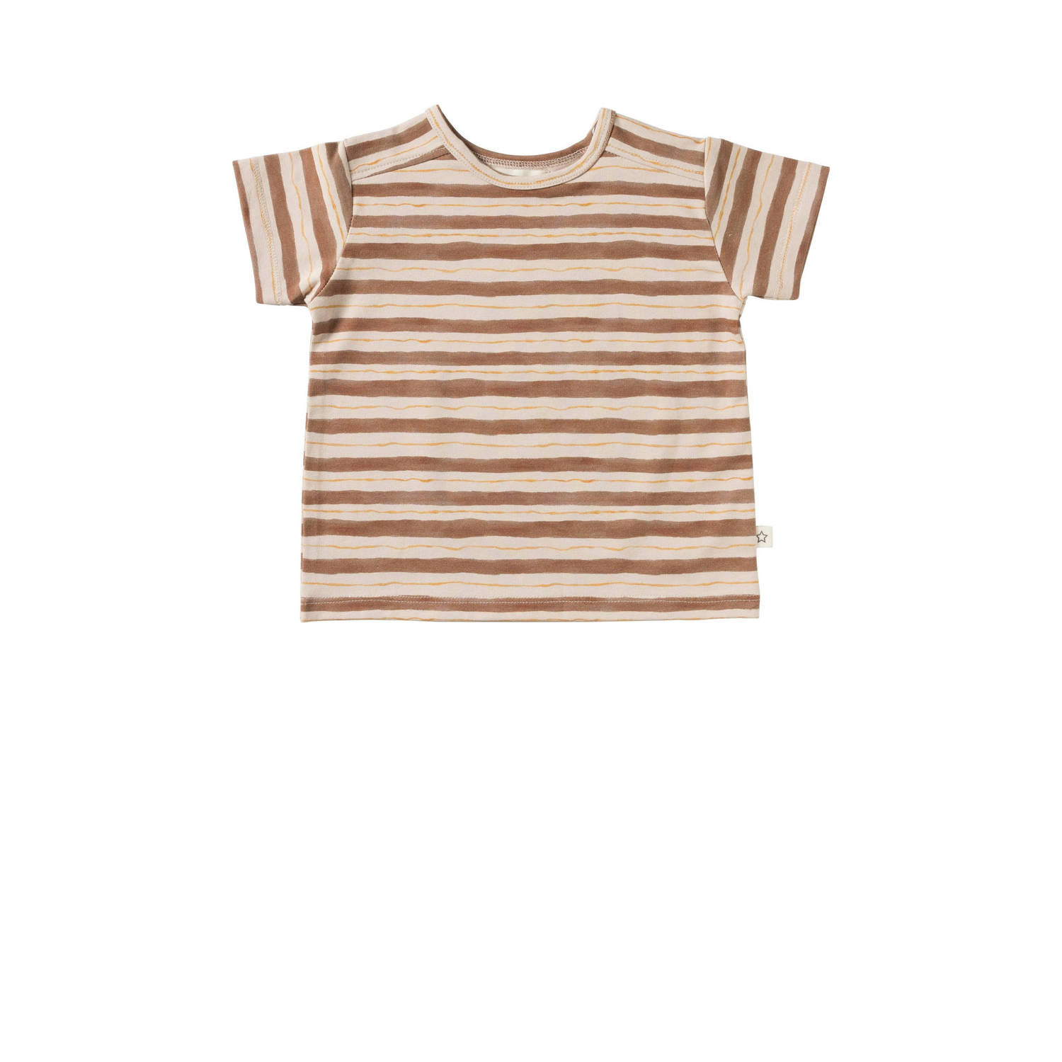 Your Wishes baby gestreept T-shirt Pete bruin offwhite