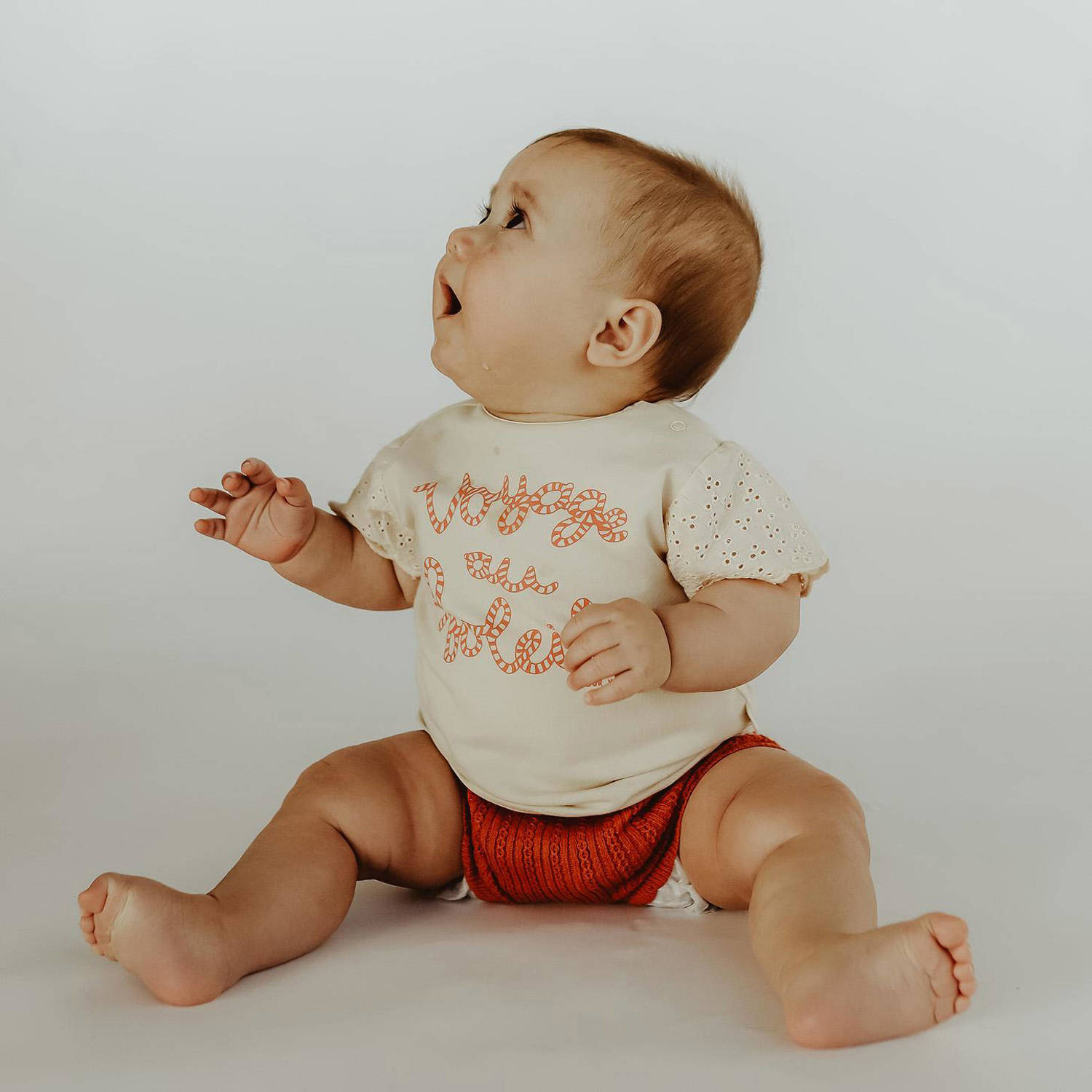 Your Wishes baby T-shirt Penny met tekst offwhite