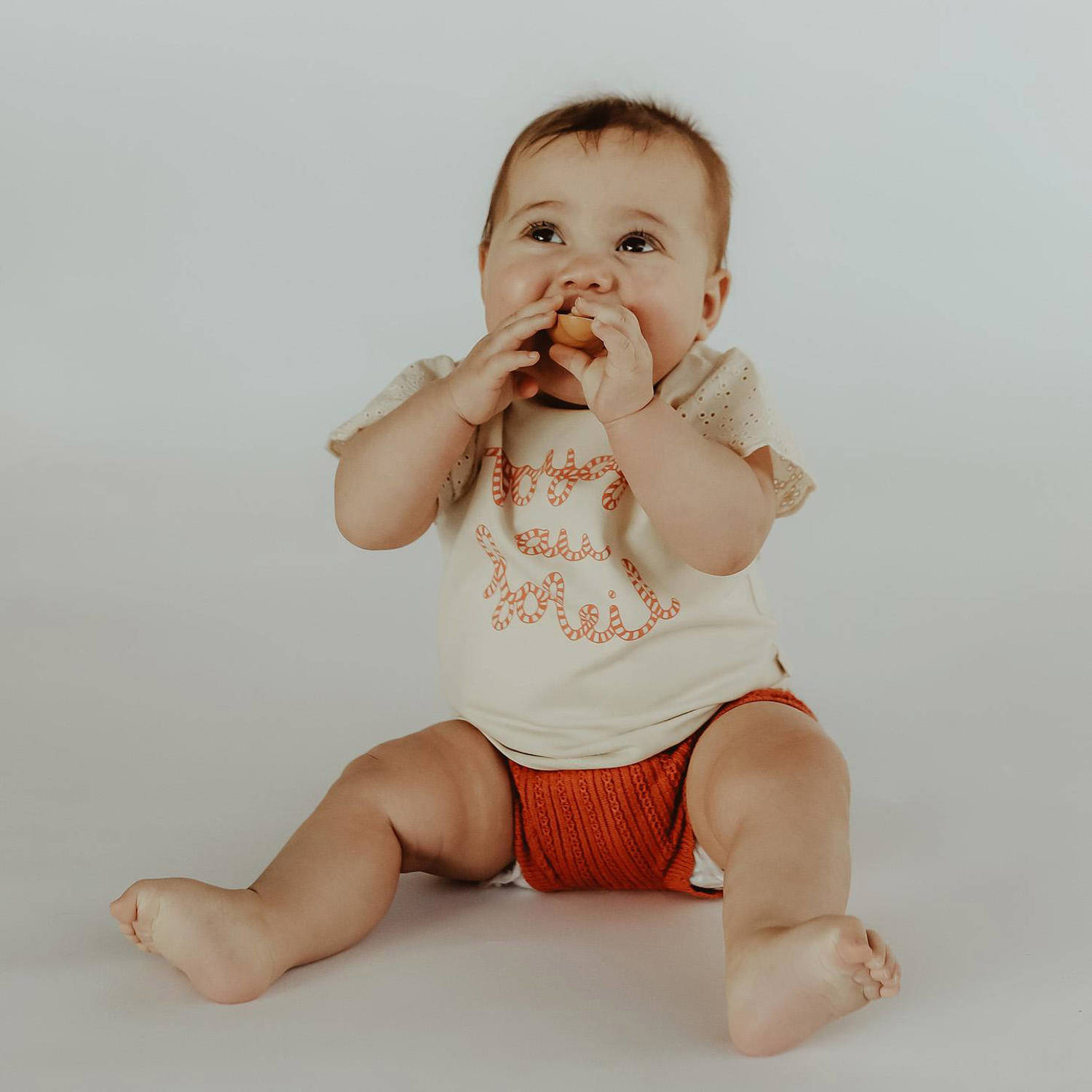 Your Wishes baby T-shirt Penny met tekst offwhite