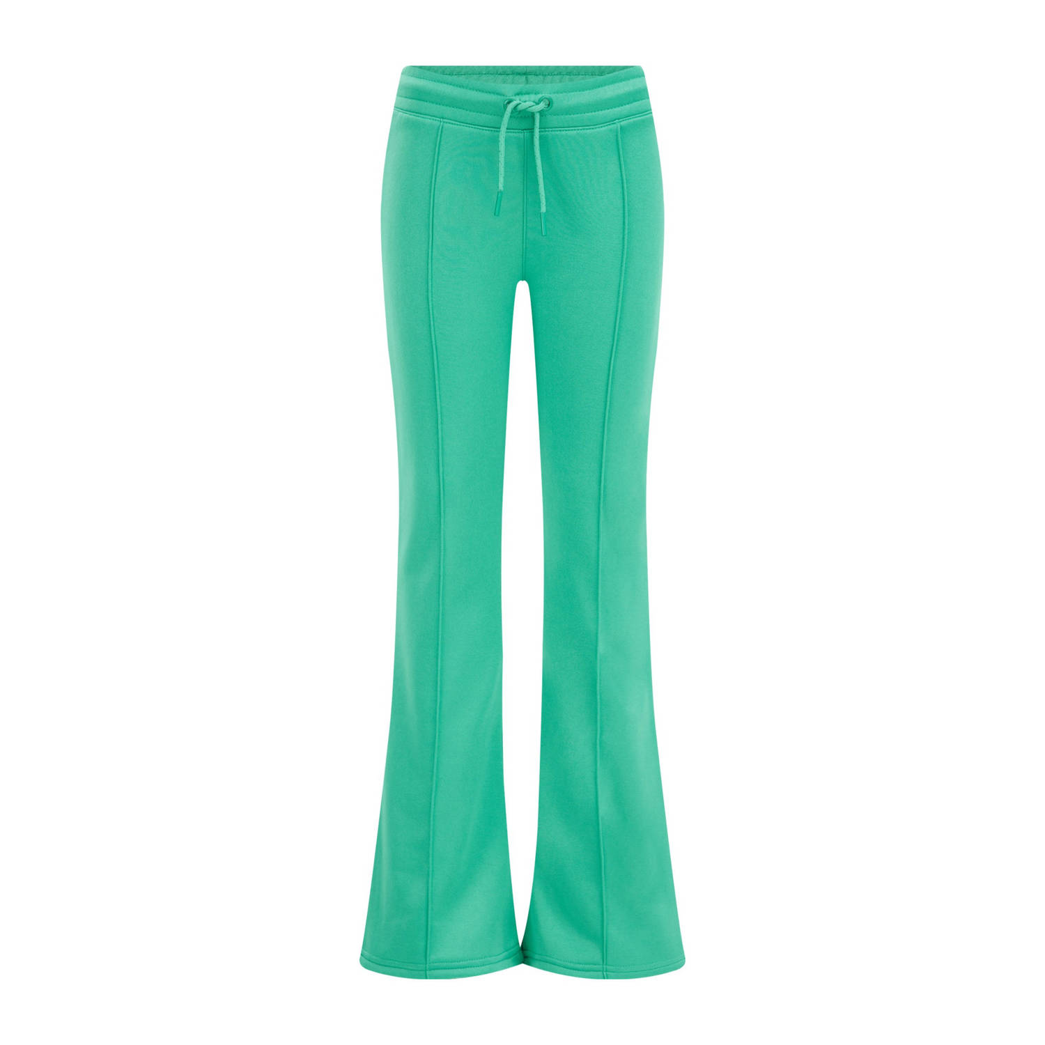 WE Fashion joggingbroek groen Meisjes Gerecycled polyester Effen 104