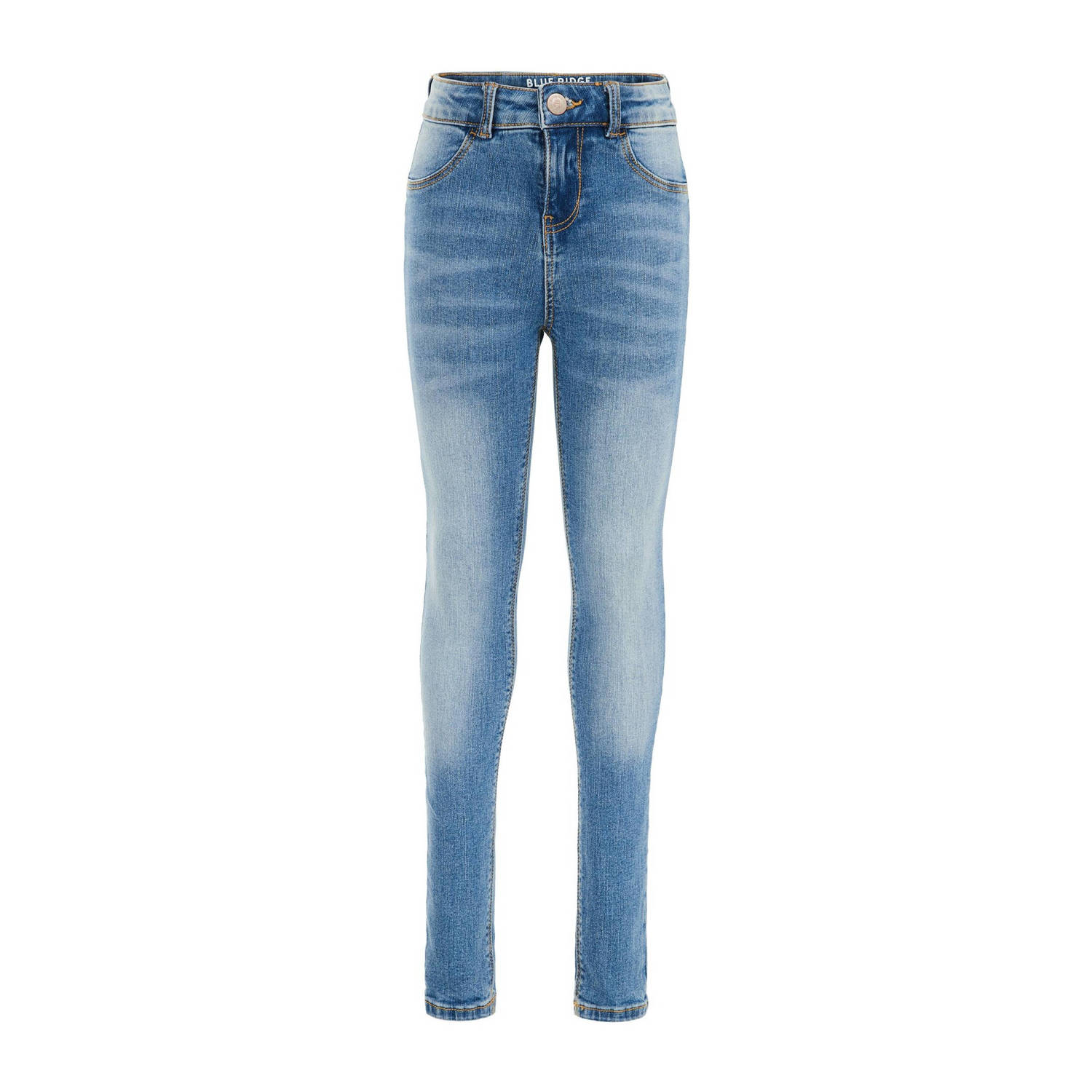 WE Fashion Blue Ridge super skinny jegging medium blue denim Jeans Blauw Meisjes Stretchdenim 104
