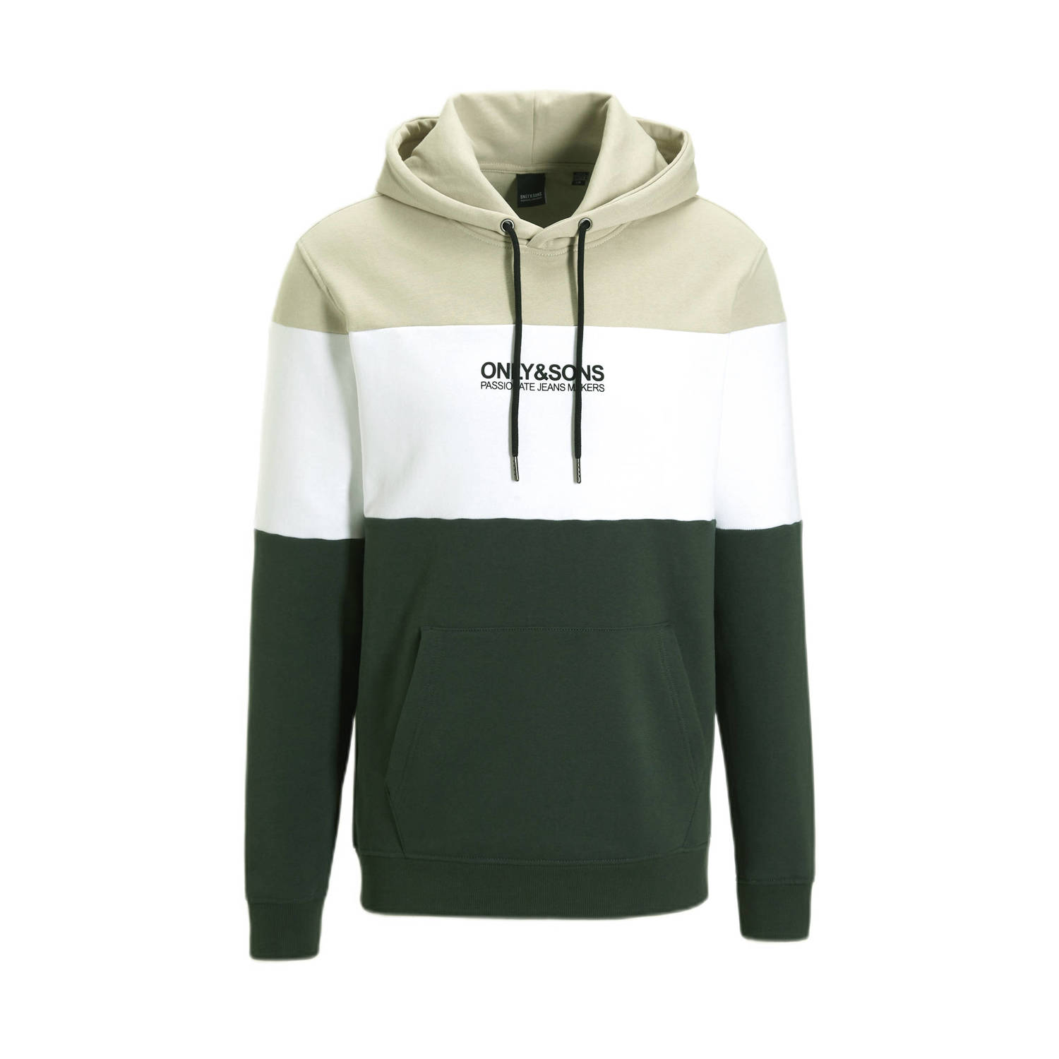 ONLY & SONS hoodie ONSBAS met logo groen