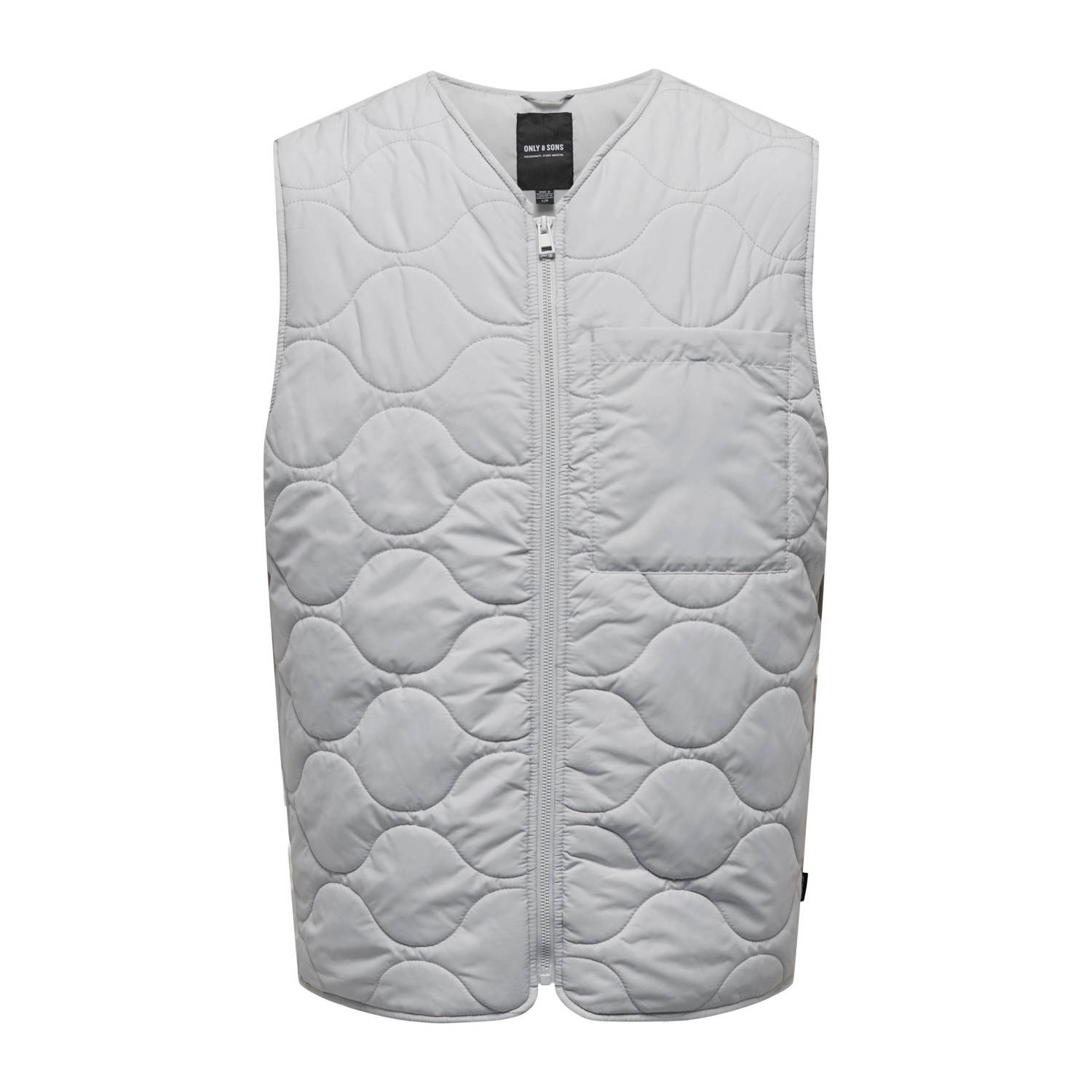ONLY & SONS quilted bodywarmer ONSART pearl blue