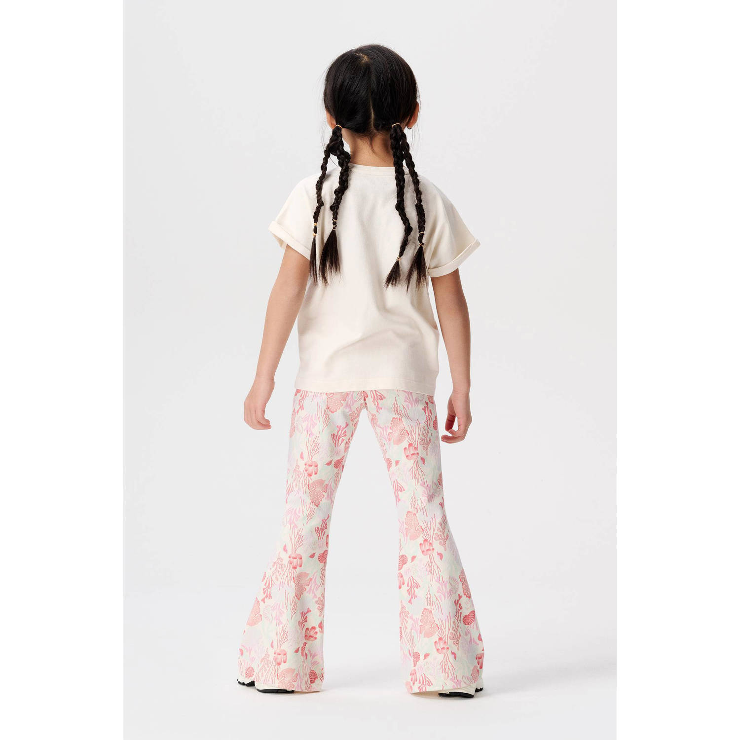 Noppies T-shirt met printopdruk wit roze