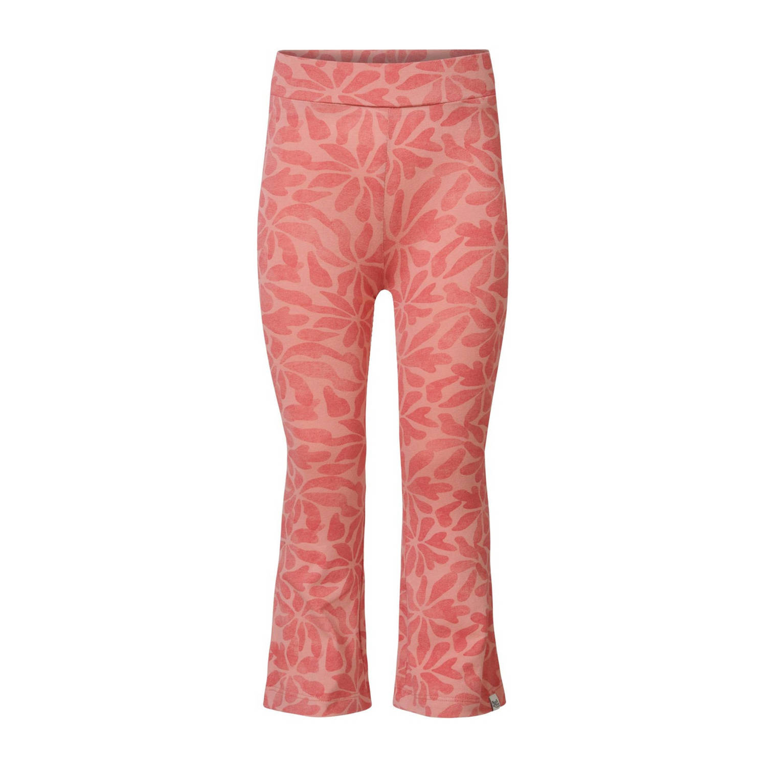 Noppies flared legging met all over print roze