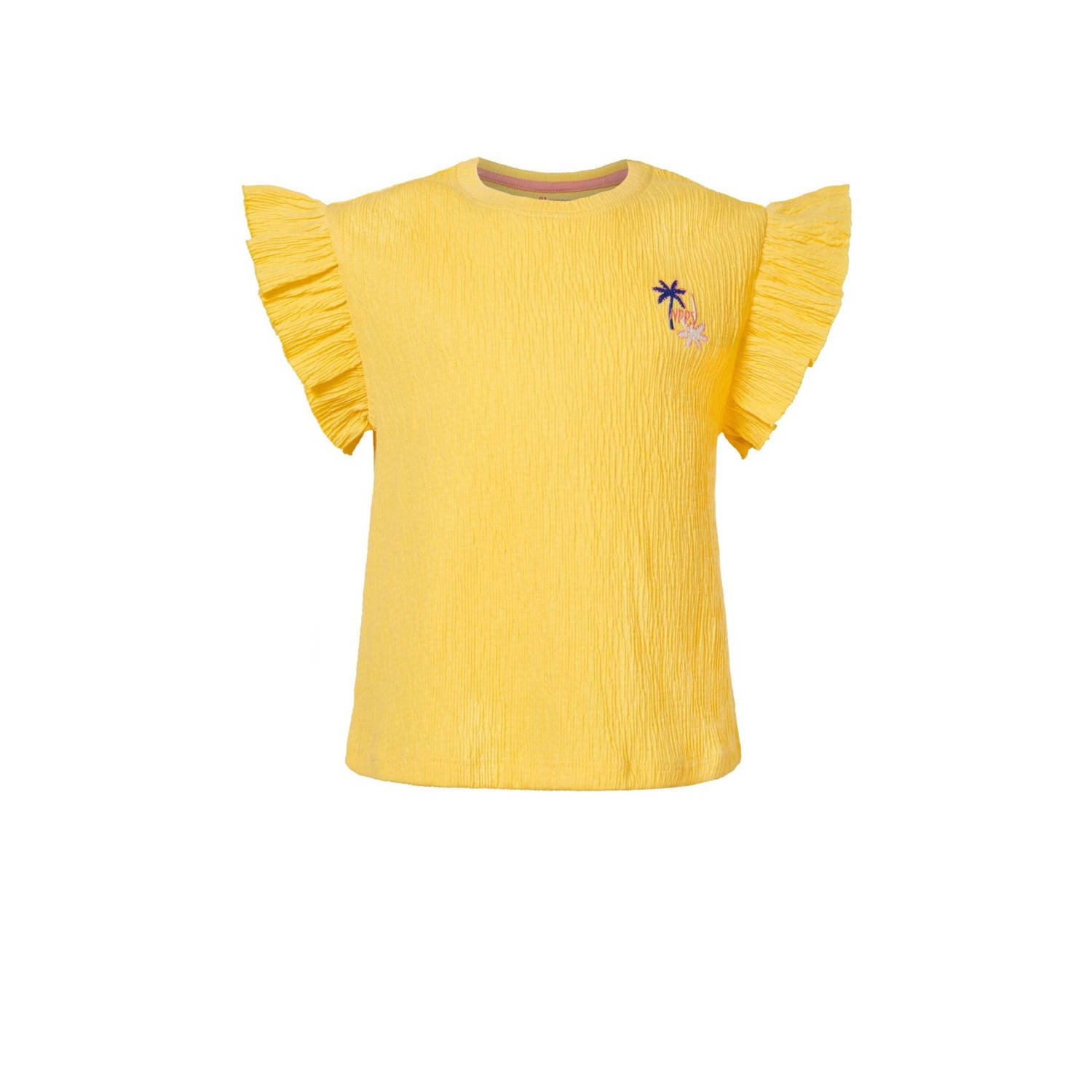 Noppies T-shirt met printopdruk geel Meisjes Katoen Ronde hals Printopdruk 104