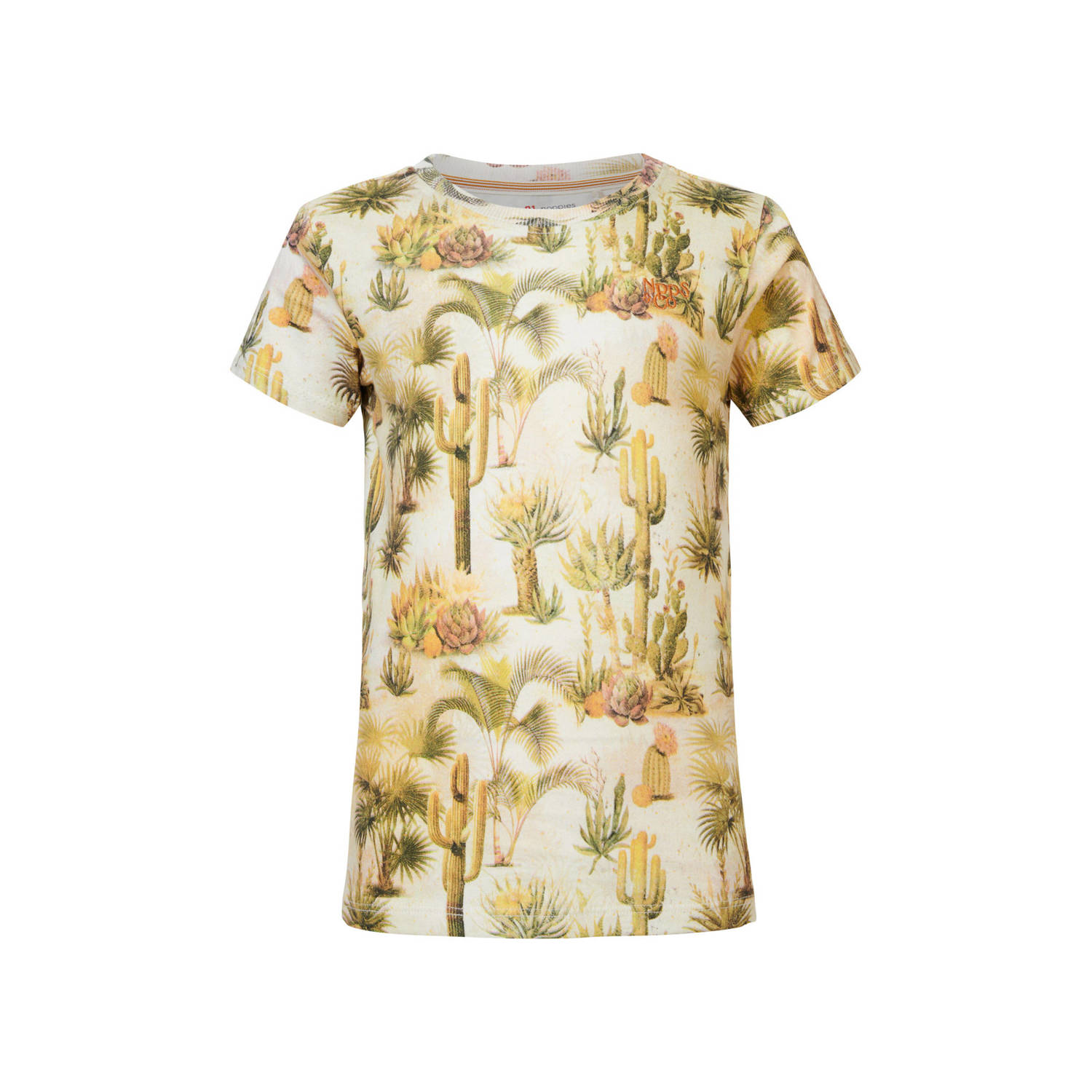 Noppies T-shirt Decherd \ met all over print groen Jongens Katoen Ronde hals 134