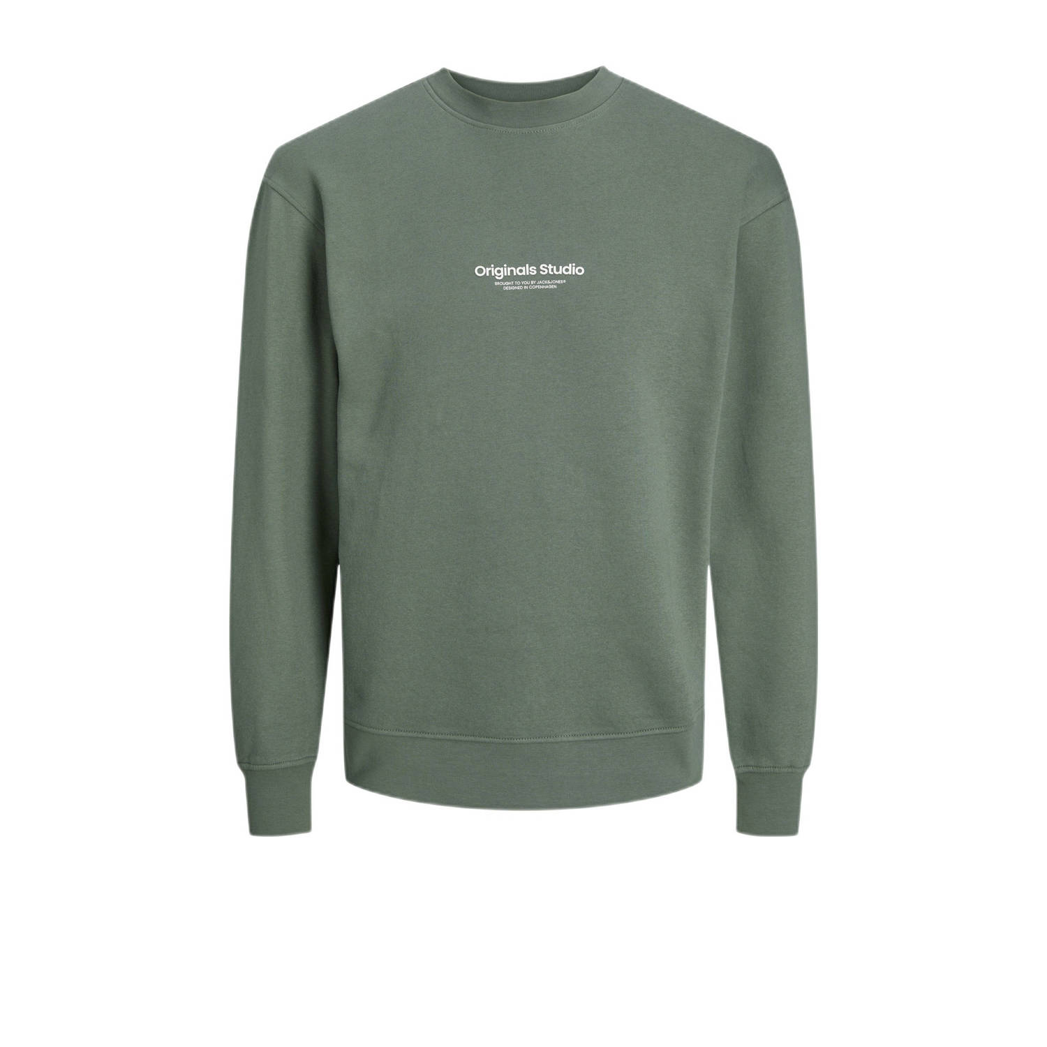 JACK & JONES ORIGINALS sweater JORVESTERBRO met printopdruk groen