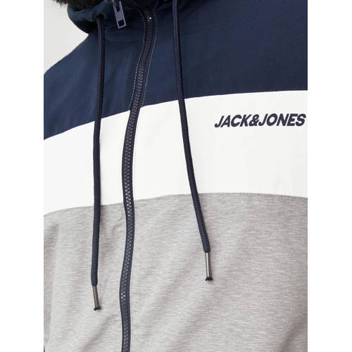 JACK & JONES PLUS SIZE tussenjas donkerblauw/wit/grijs afbeelding