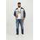 JACK & JONES PLUS SIZE tussenjas donkerblauw/wit/grijs