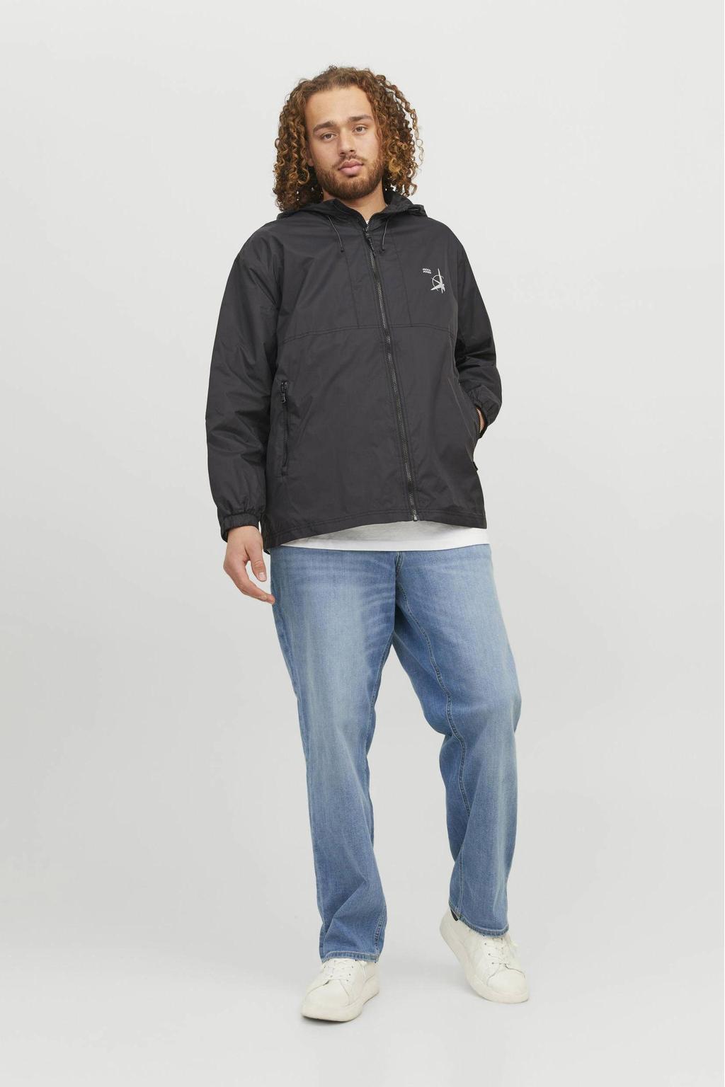 JACK & JONES PLUS SIZE tapered fit jeans JJIMIKE Plus Size blue denim