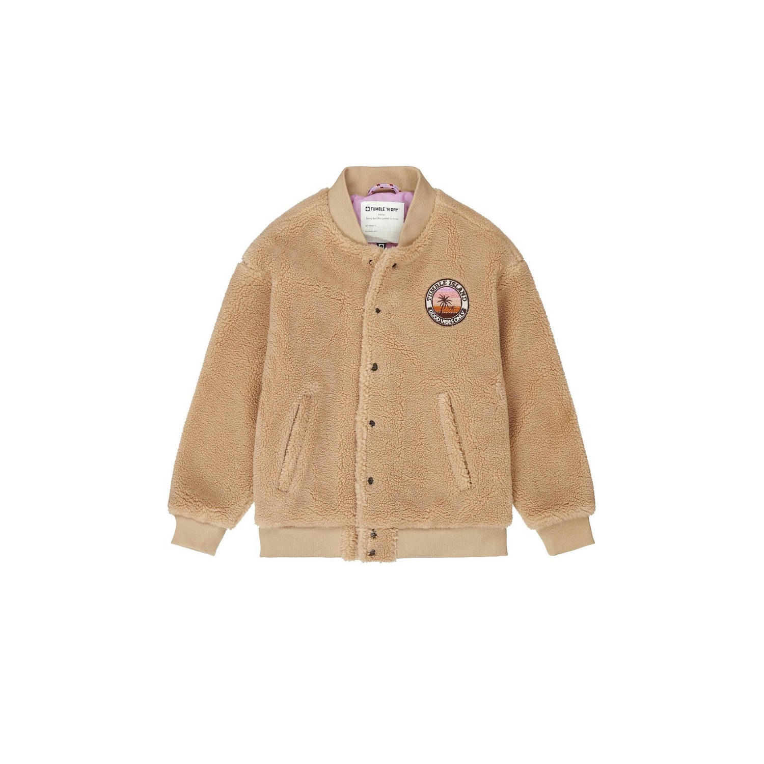Tumble 'n Dry bomberjack zomer Fleury zand Ecru Meisjes Polyester Ronde hals 134 140
