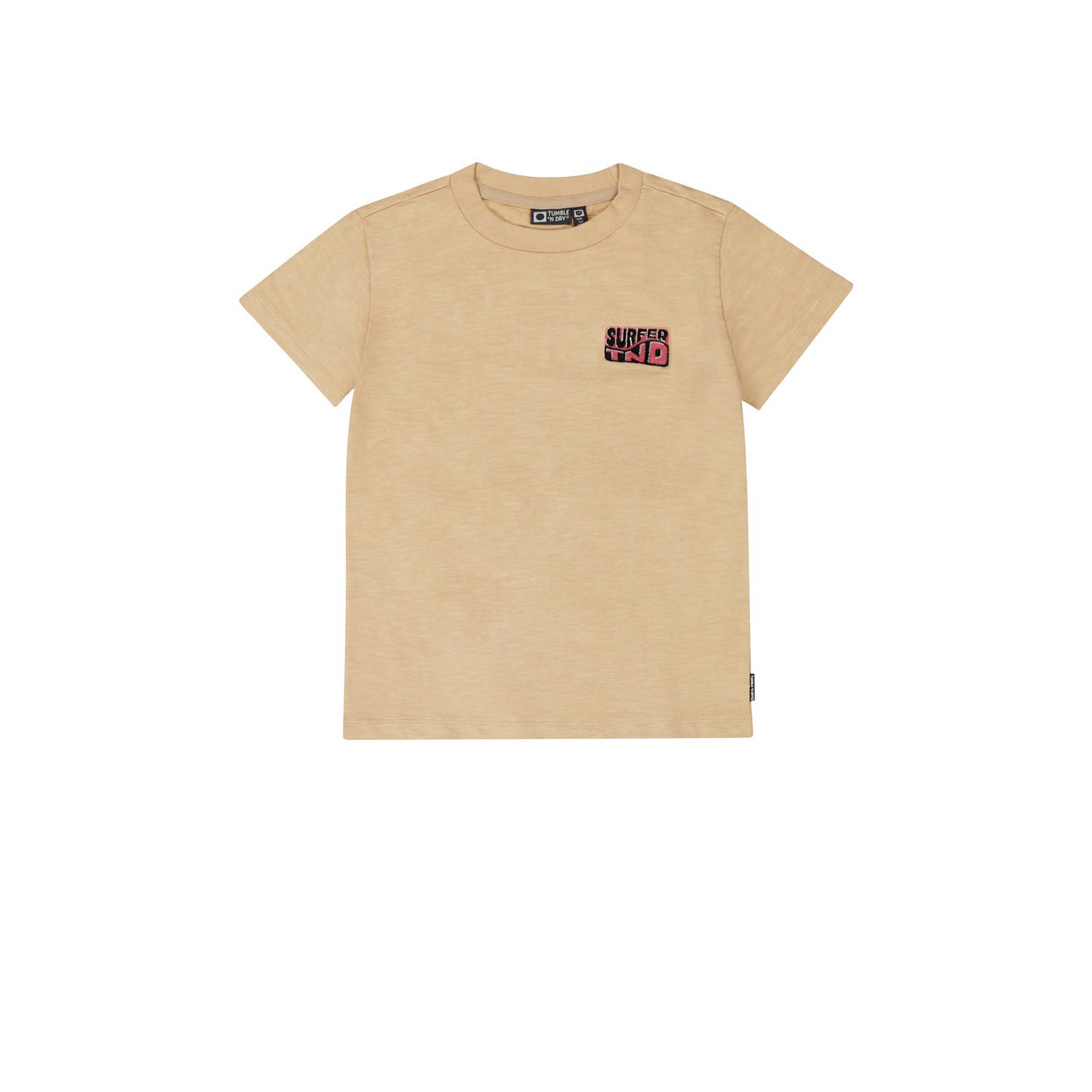 Tumble 'n Dry T-shirt Palm Bay zand Beige Jongens Katoen Ronde hals Effen 158 164