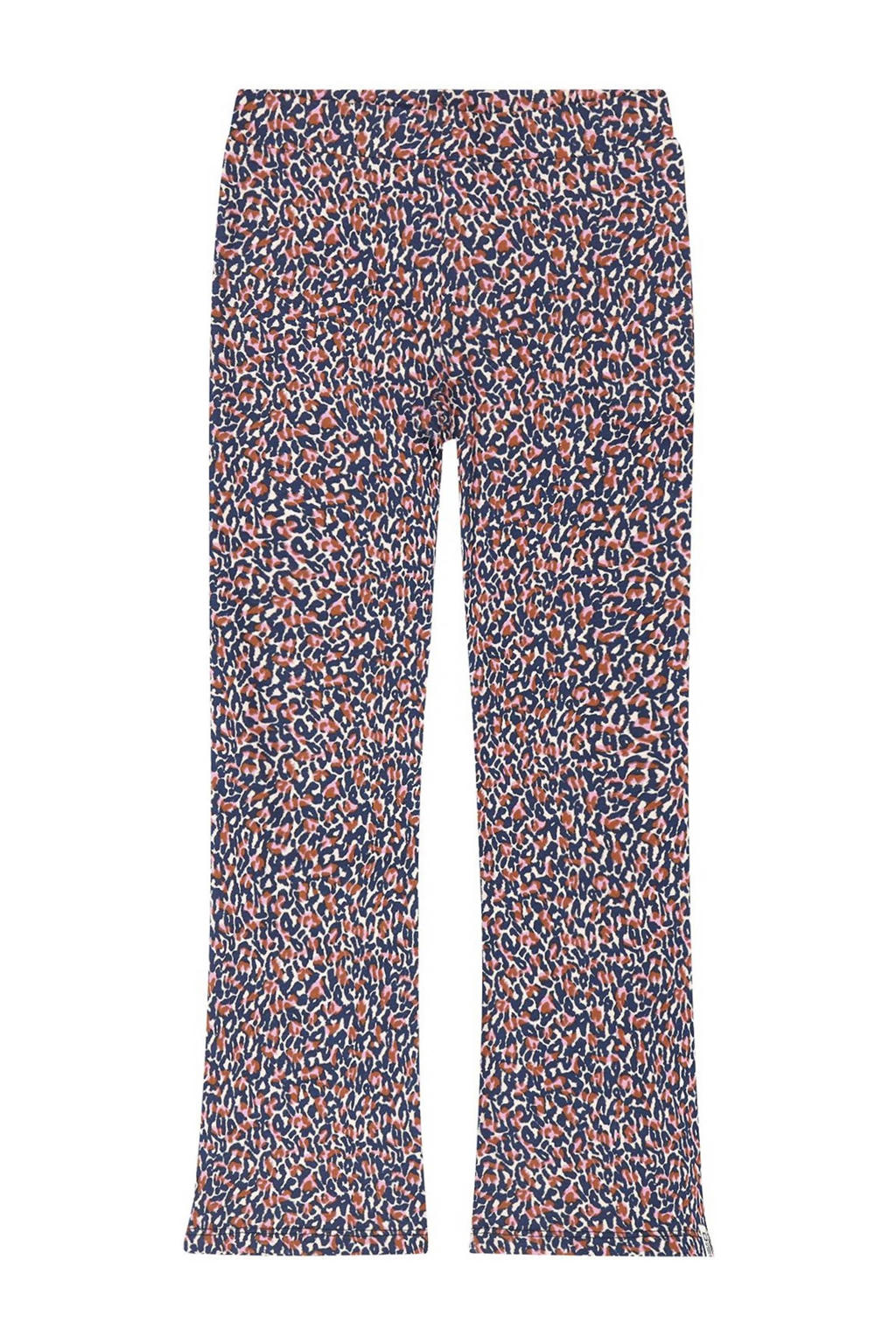 Multikleurige meisjes Tumble 'n Dry flared legging Gabriella color met regular waist, elastische tailleband en panterprint