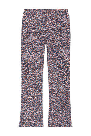 flared legging Gabriella met panterprint multicolor