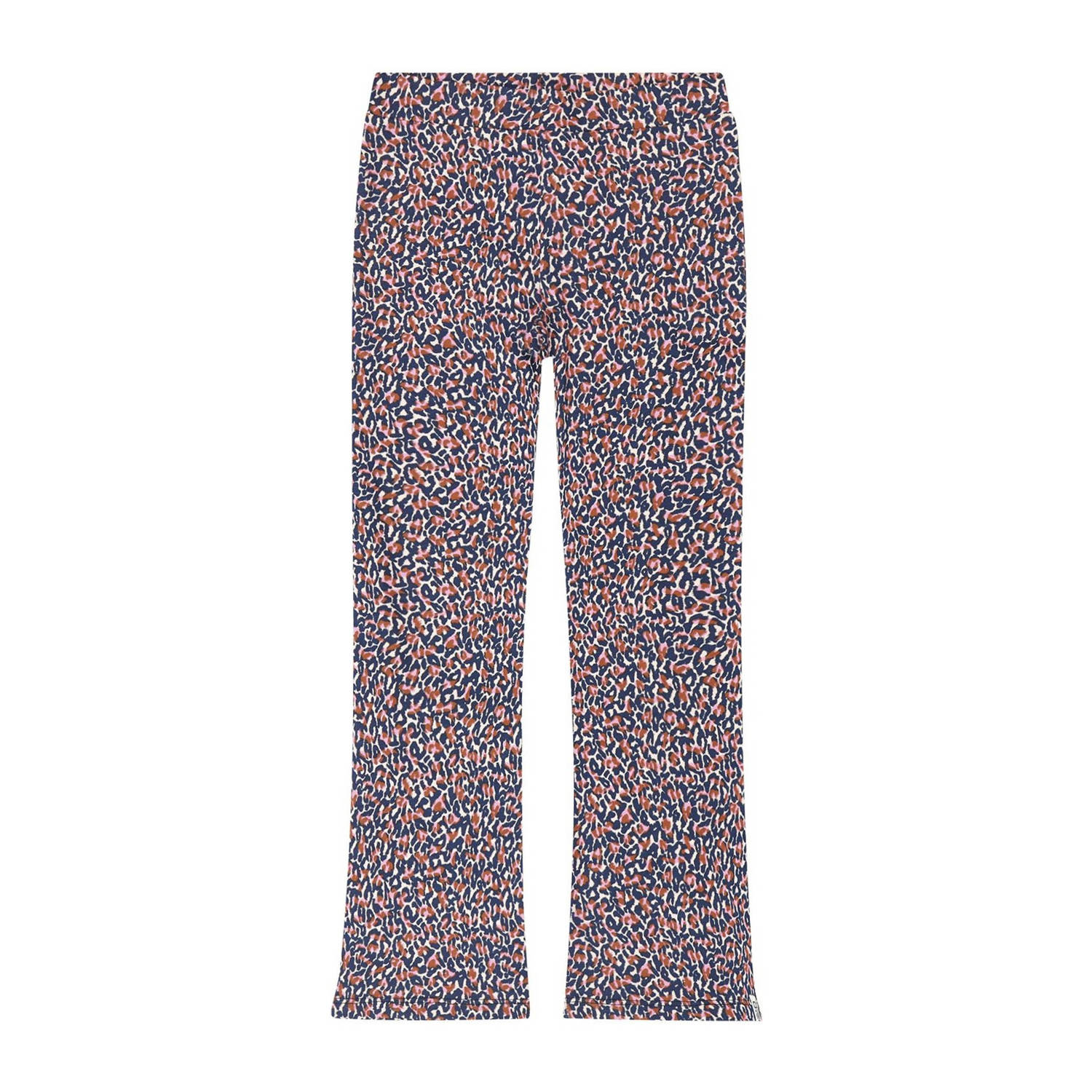 Tumble 'n Dry flared legging Gabriella met panterprint multicolor Meisjes Biologisch katoen 128