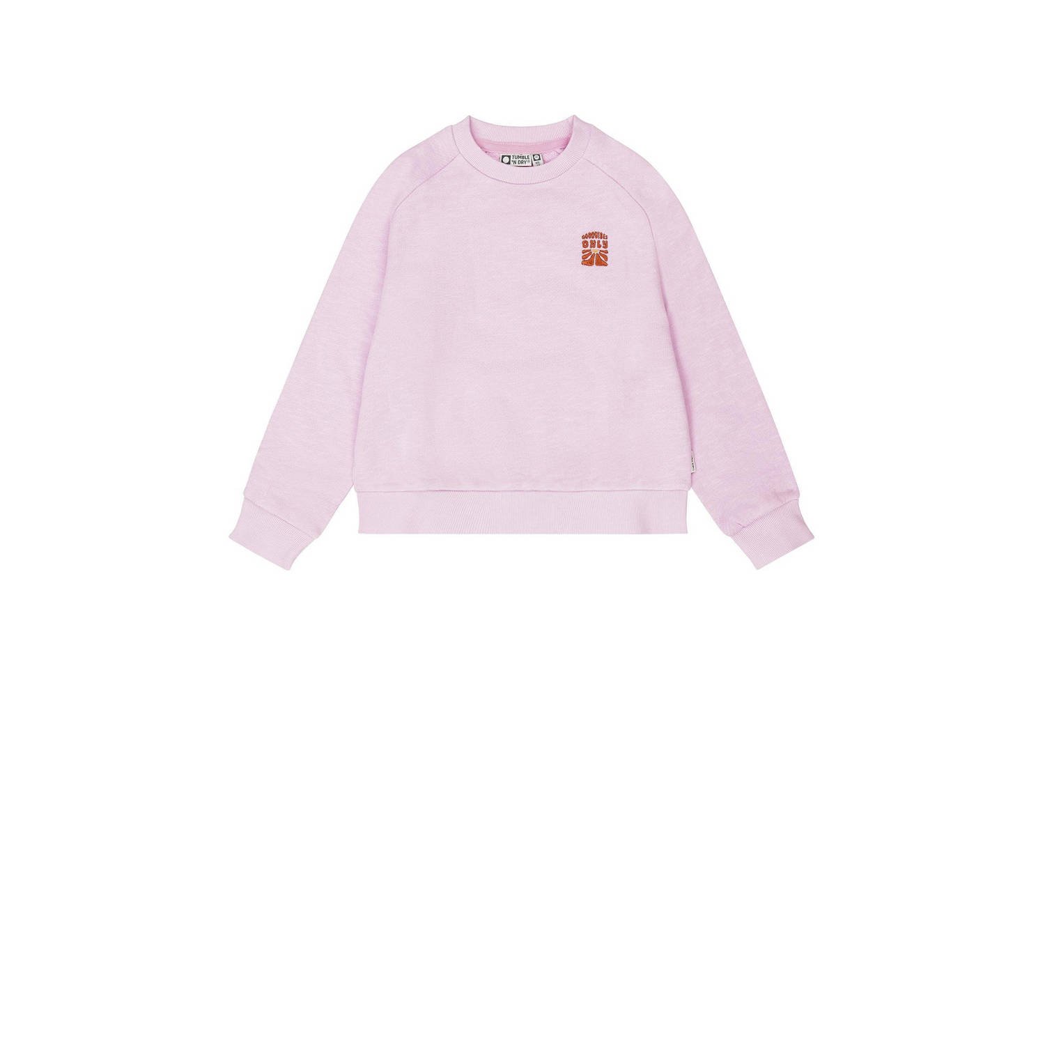 Tumble 'n Dry sweater Giulia lichtroze Effen 134 140