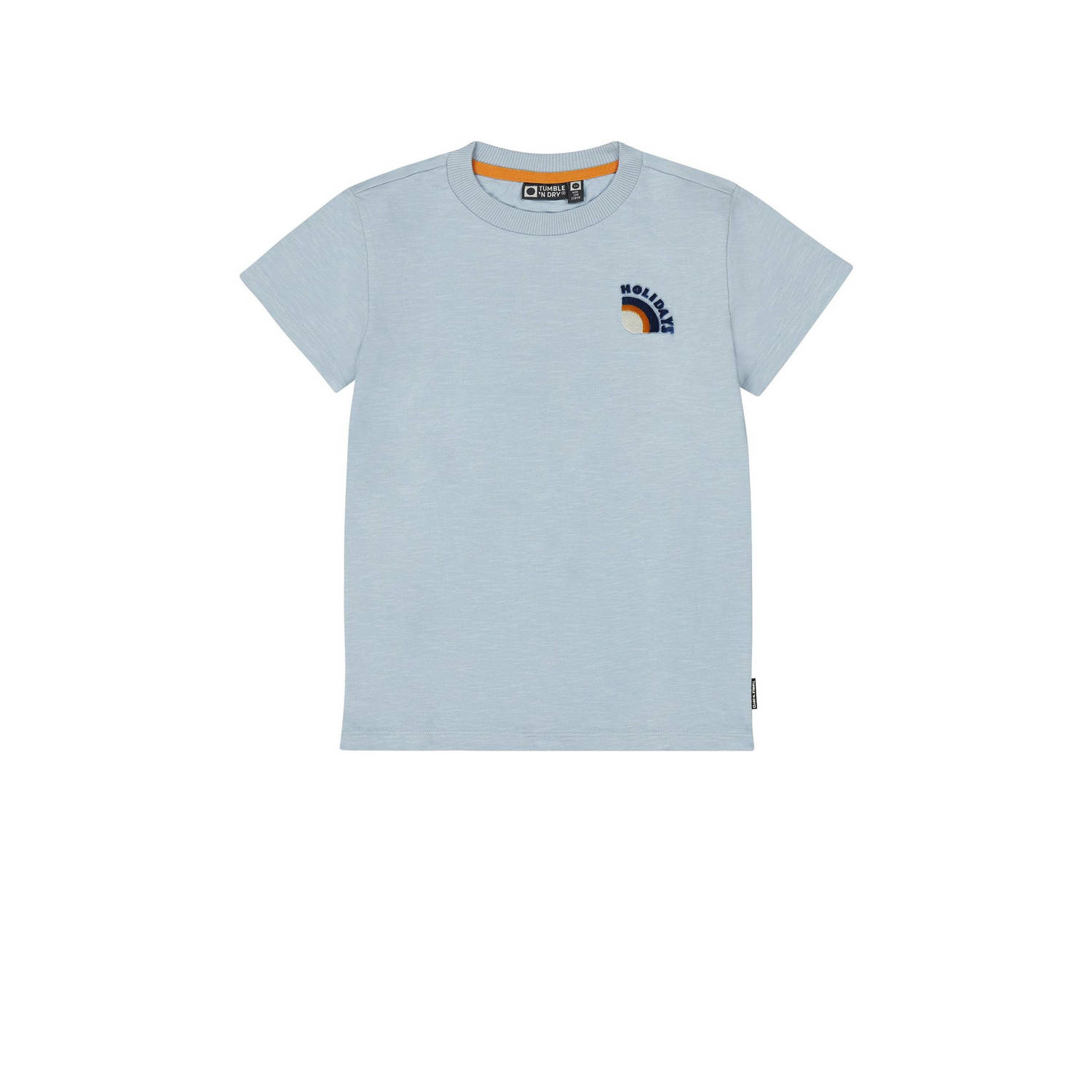 Tumble 'n Dry T-shirt Lucca grijsblauw Jongens Biologisch katoen Ronde hals 134 140