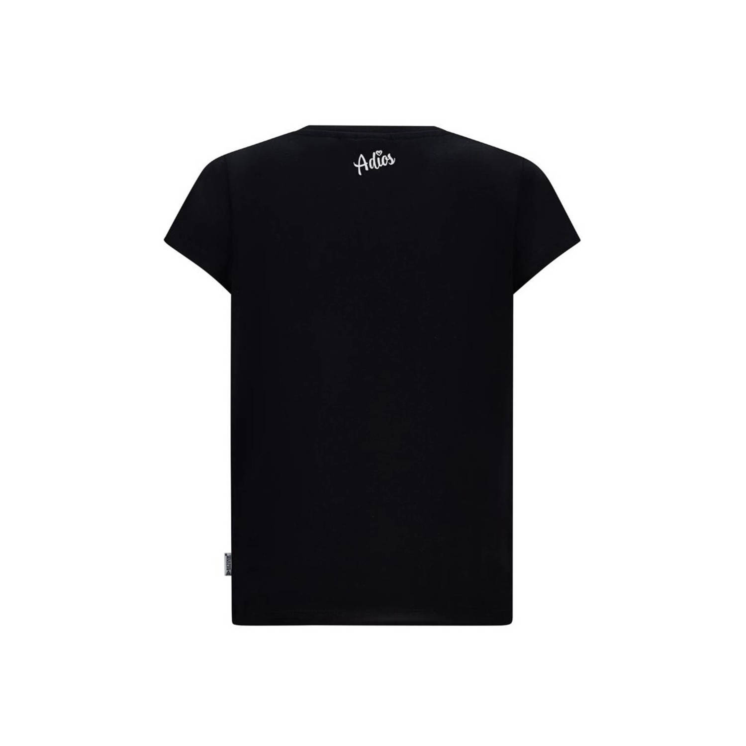 Retour Jeans T-shirt Bondy met printopdruk zwart
