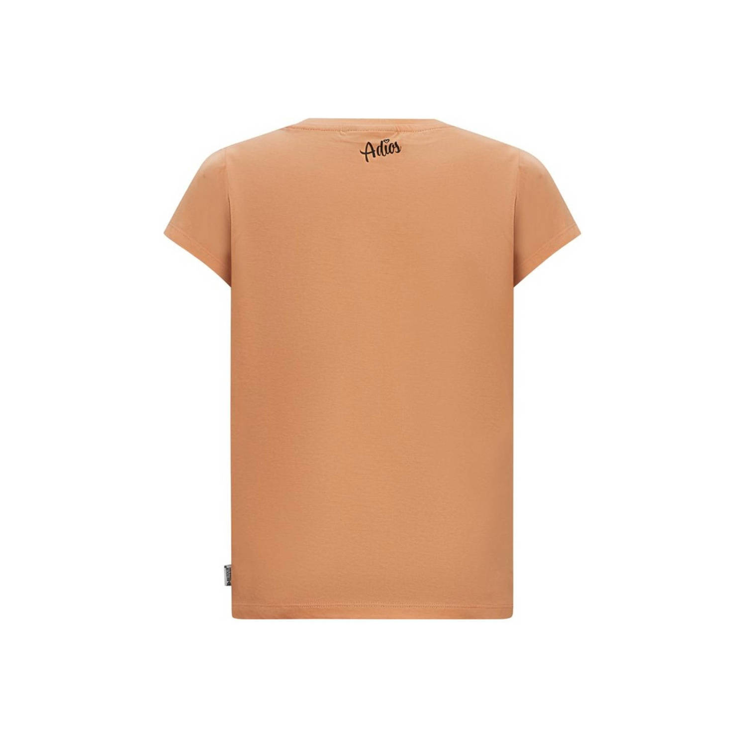 Retour Jeans T-shirt Bondy met printopdruk zachtoranje