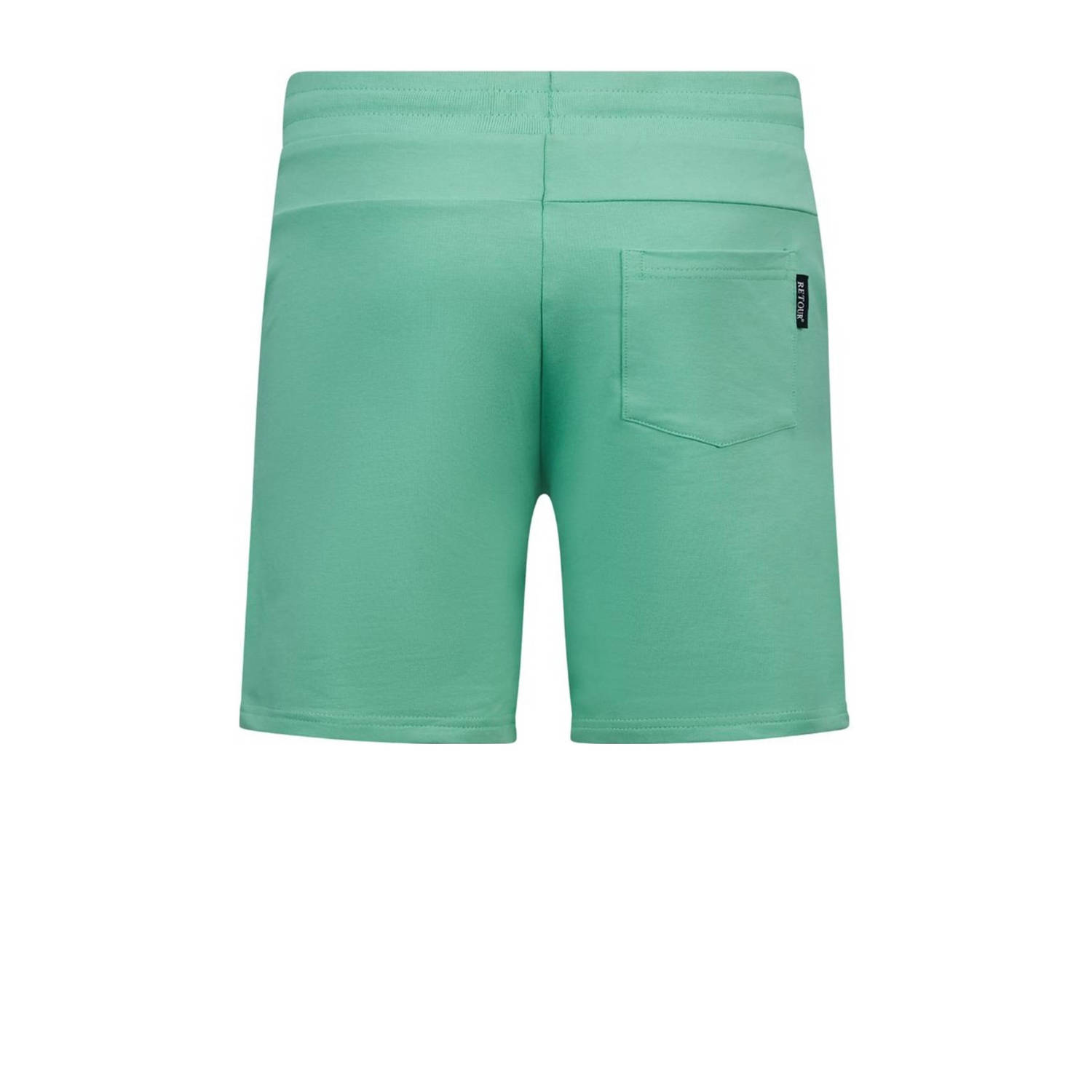 Retour Jeans sweatshort Leandro met printopdruk mintgroen