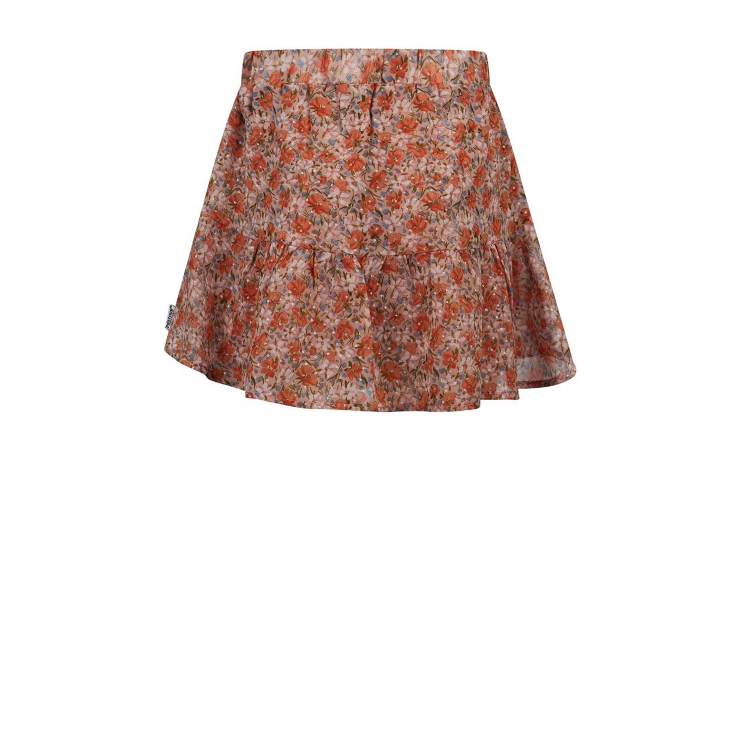 Retour Jeans gebloemde rok Poissy lichtbruin oranje