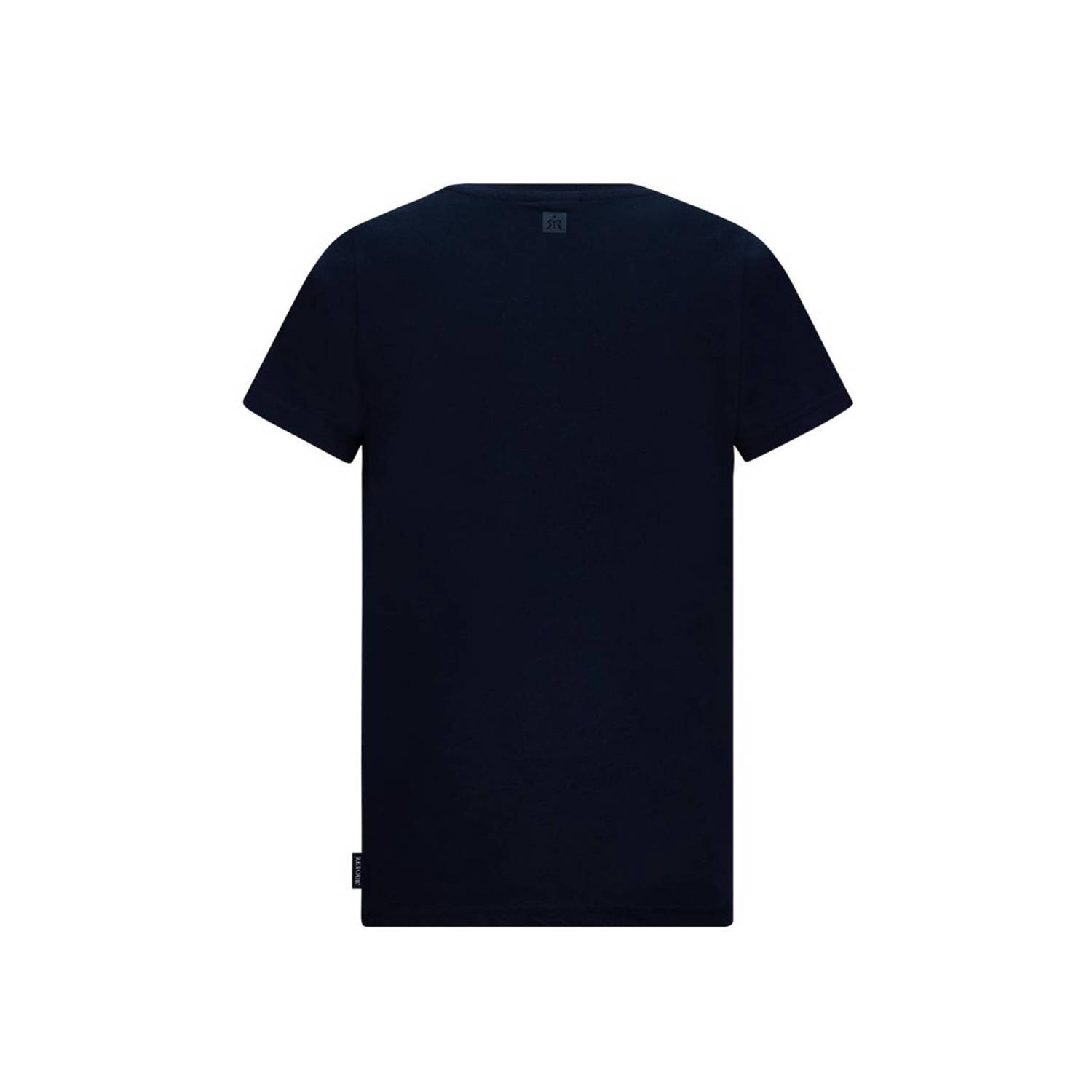 Retour Jeans T-shirt Raoul met printopdruk donkerblauw