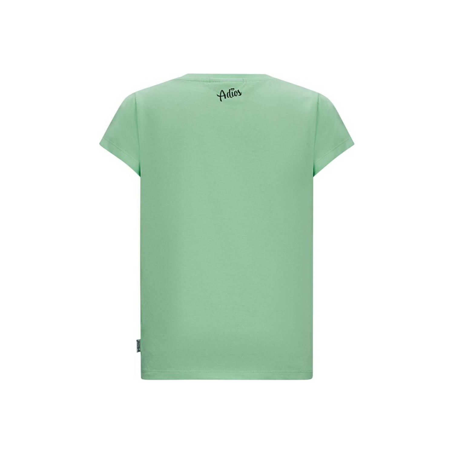 Retour Jeans T-shirt Bondy met printopdruk licht appelgroen