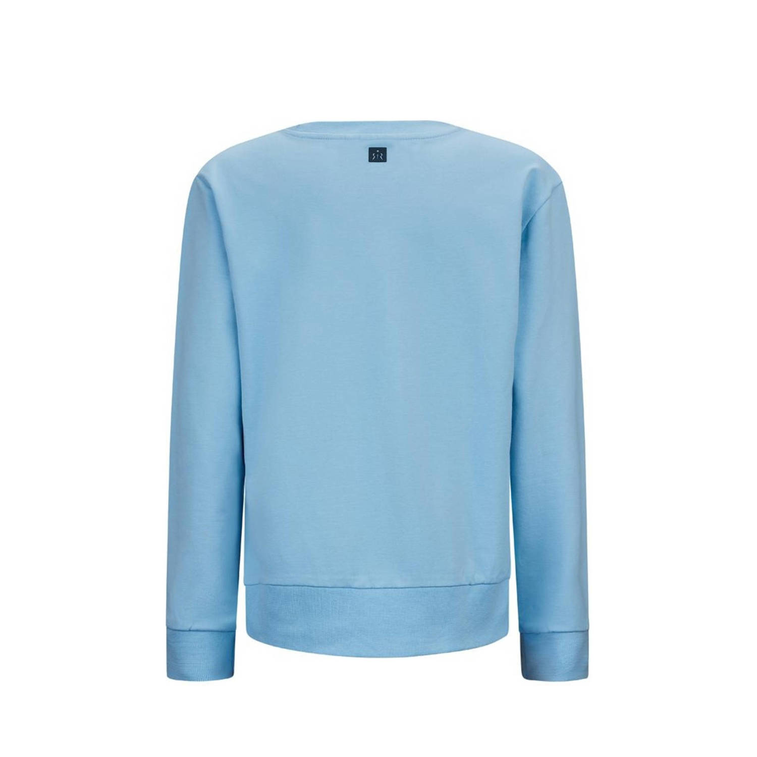 Retour Jeans sweater Dio met printopdruk lichtblauw