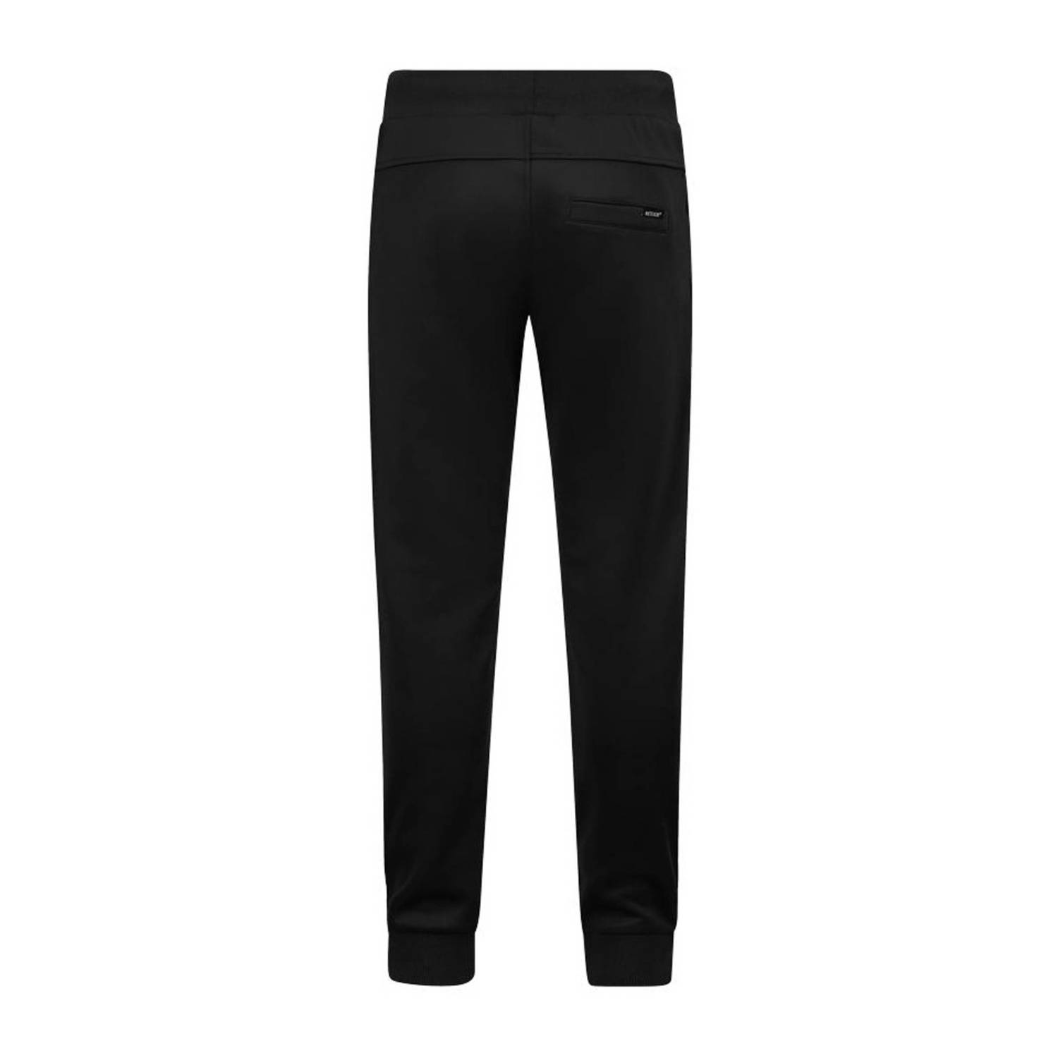 Retour Jeans slim fit joggingbroek Frederik met zijstreep zwart