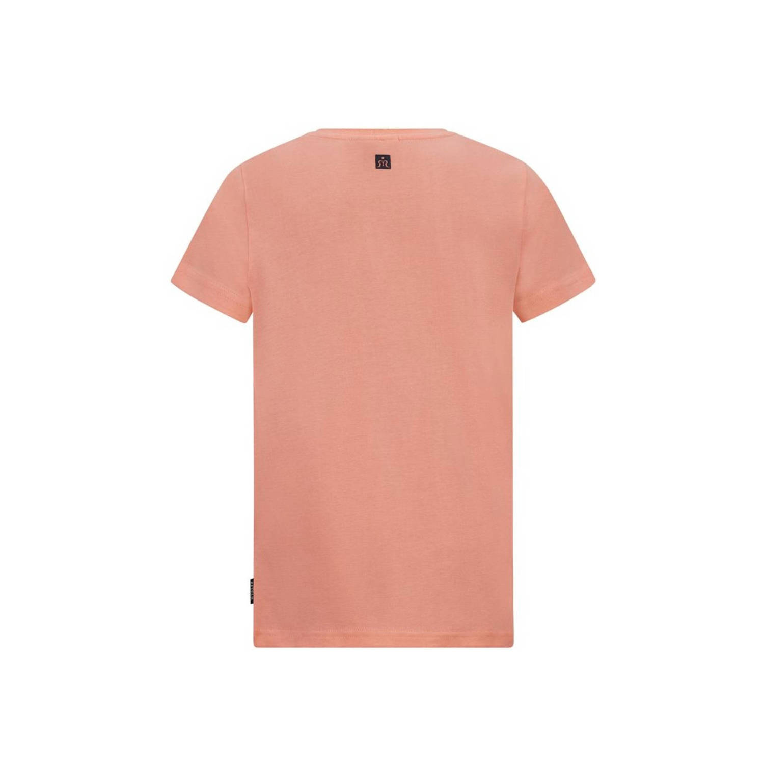 Retour Jeans T-shirt Orlando met printopdruk koraalroze