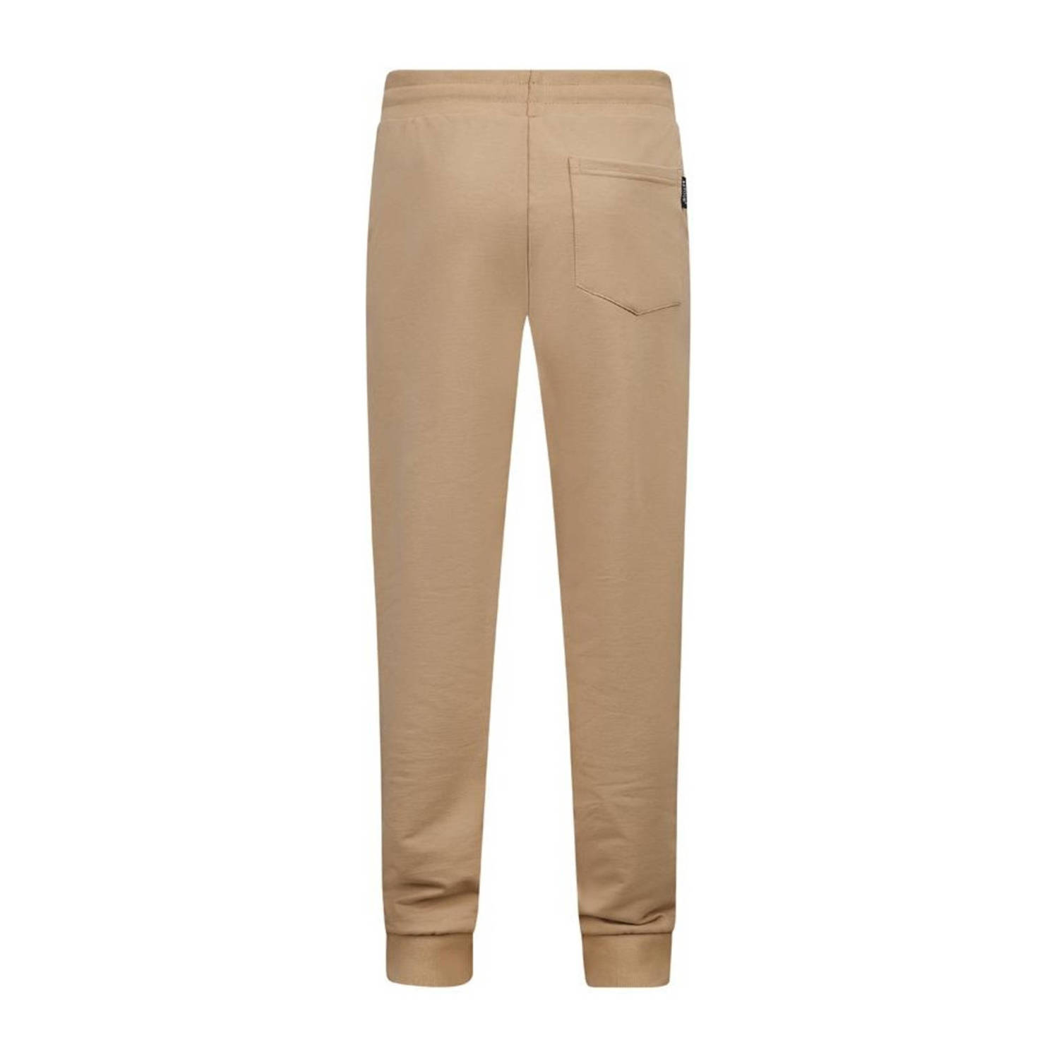 Retour Jeans slim fit joggingbroek Irwan met printopdruk zand