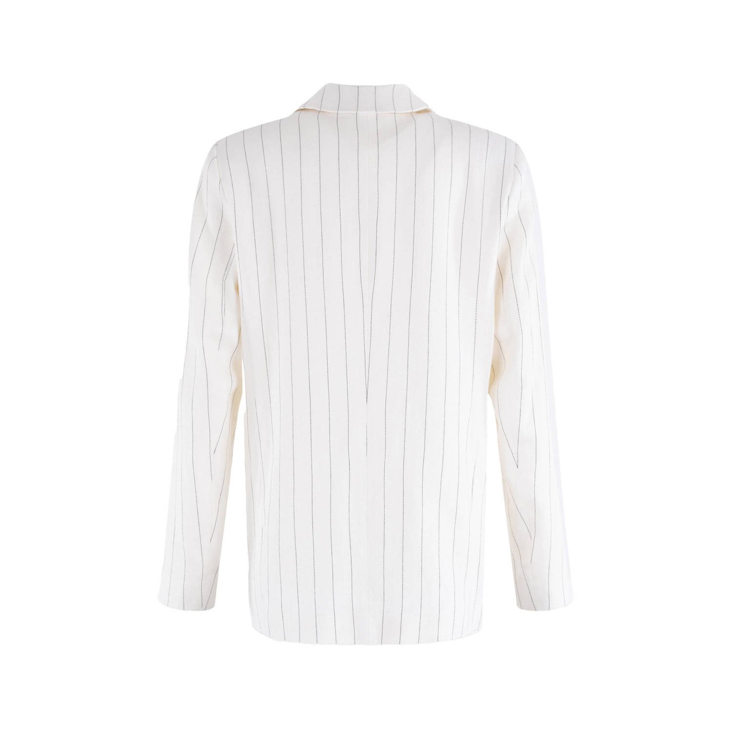 Moscow blazer met krijtstreep ecru