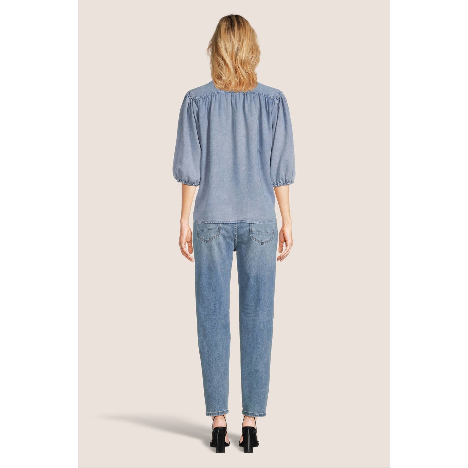Moscow blouse medium blue denim